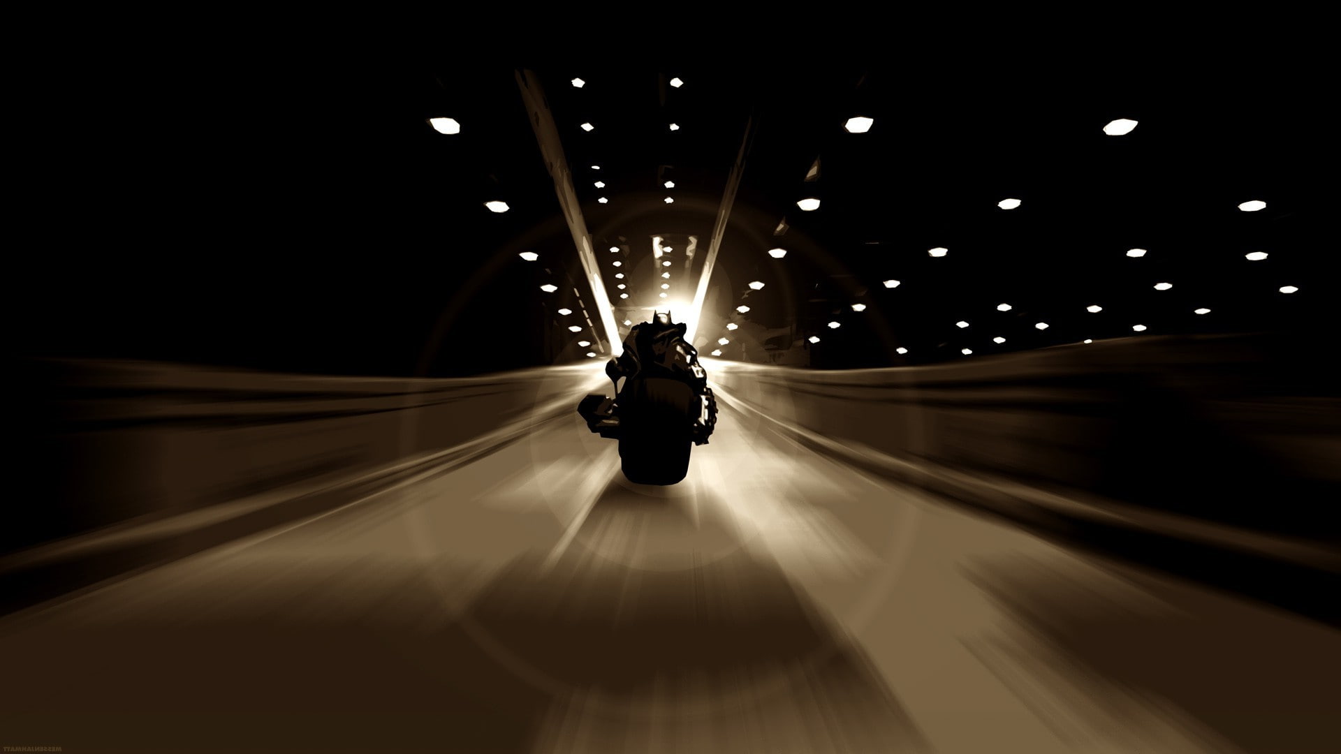 direction, architecture, real people, night, Batmobile, tunnel, leisure activity, illuminated, motion, full length, Batman, the way forward, rear view, HD Wallpaper