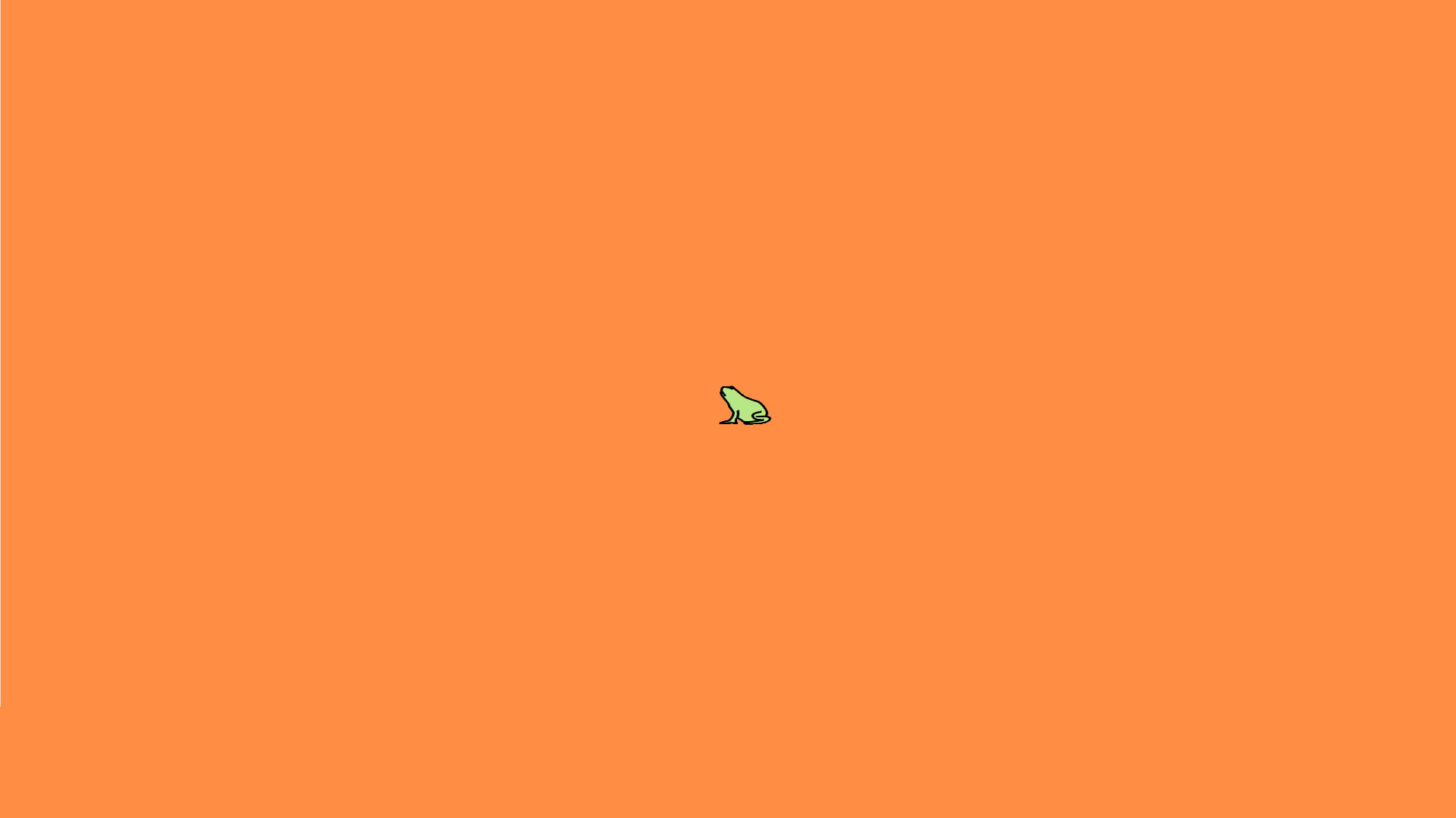 orange, frog, minimalism, 1080P, HD Wallpaper