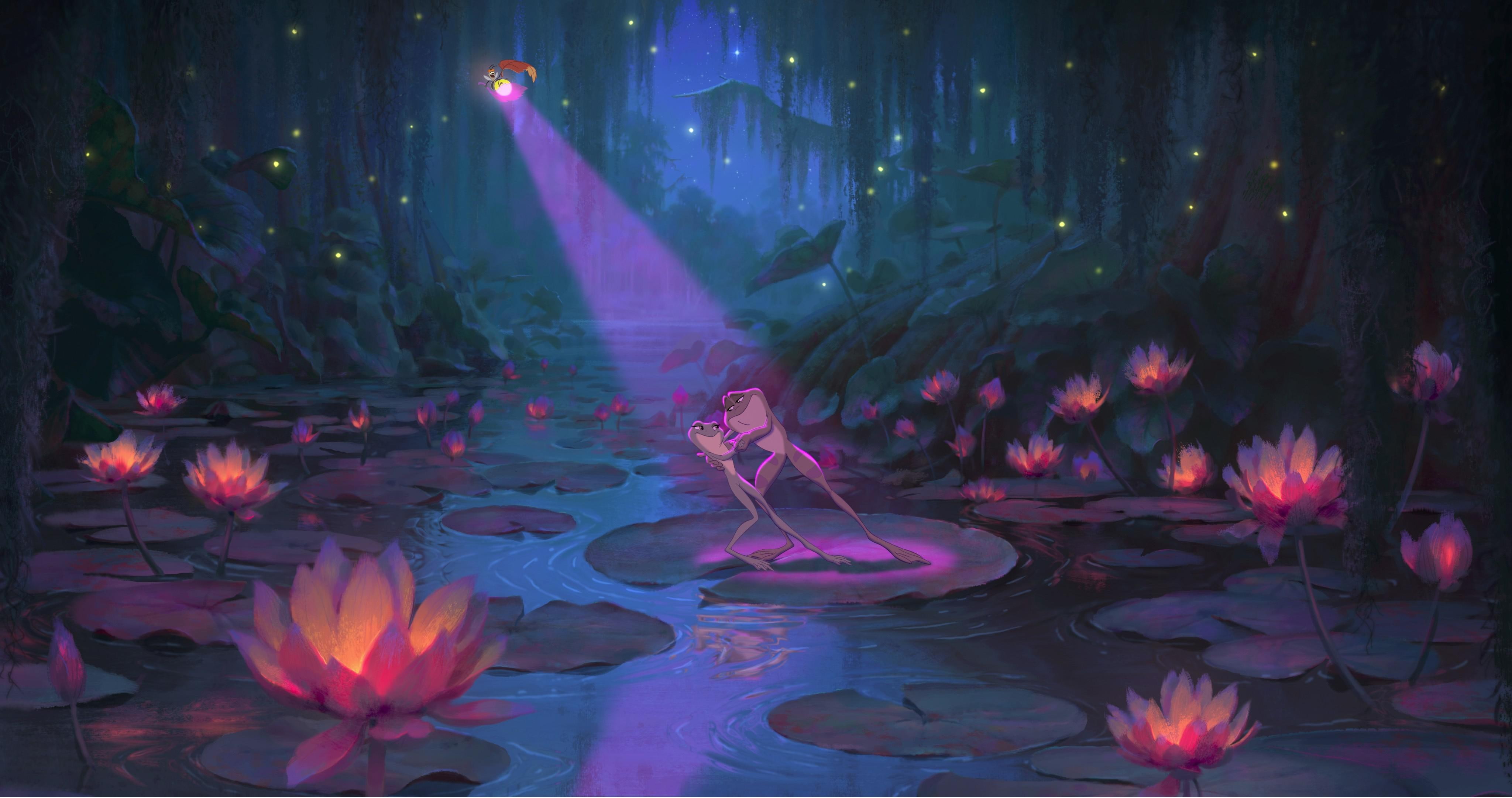 tiana, 4K, cartoon, the princess and frog, frog, princess, HD Wallpaper