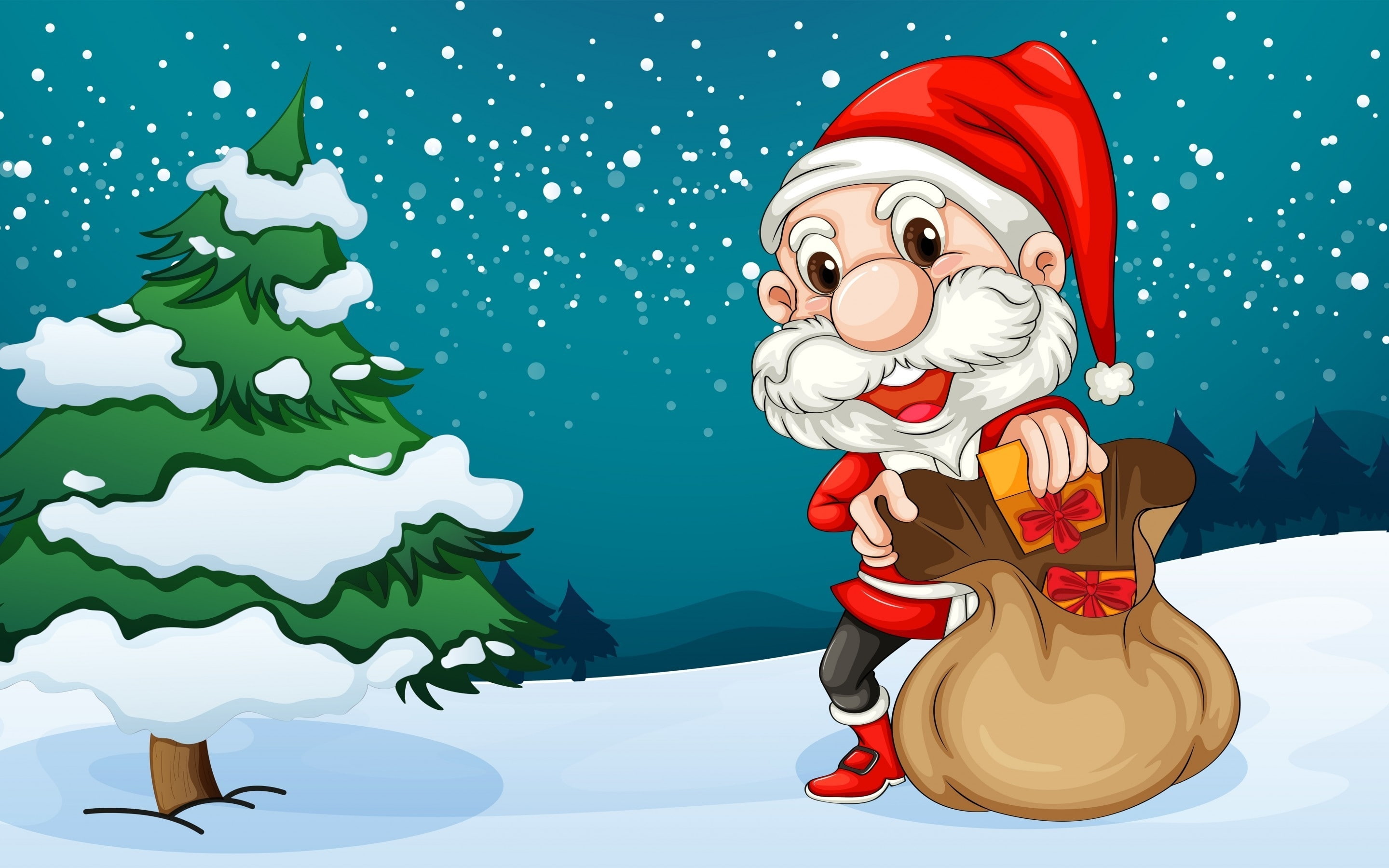 happiest, 2014 christmas, santa clause, santa, christmas 2014, 2K, HD Wallpaper
