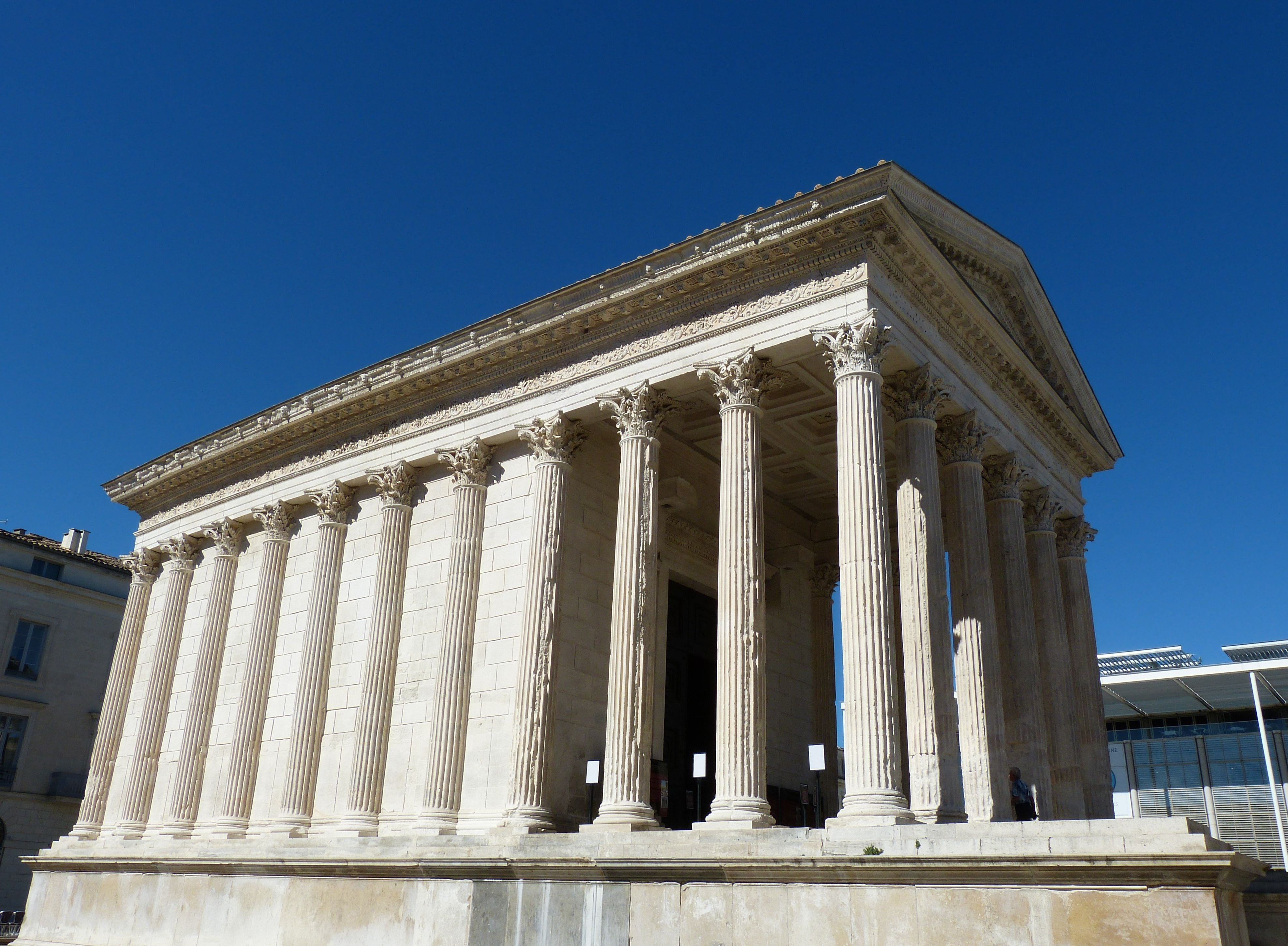 justice - concept, built structure, architectural column, no people, courthouse, travel destinations, antiquity, france, temple, authority, pillar, classical style, HD Wallpaper