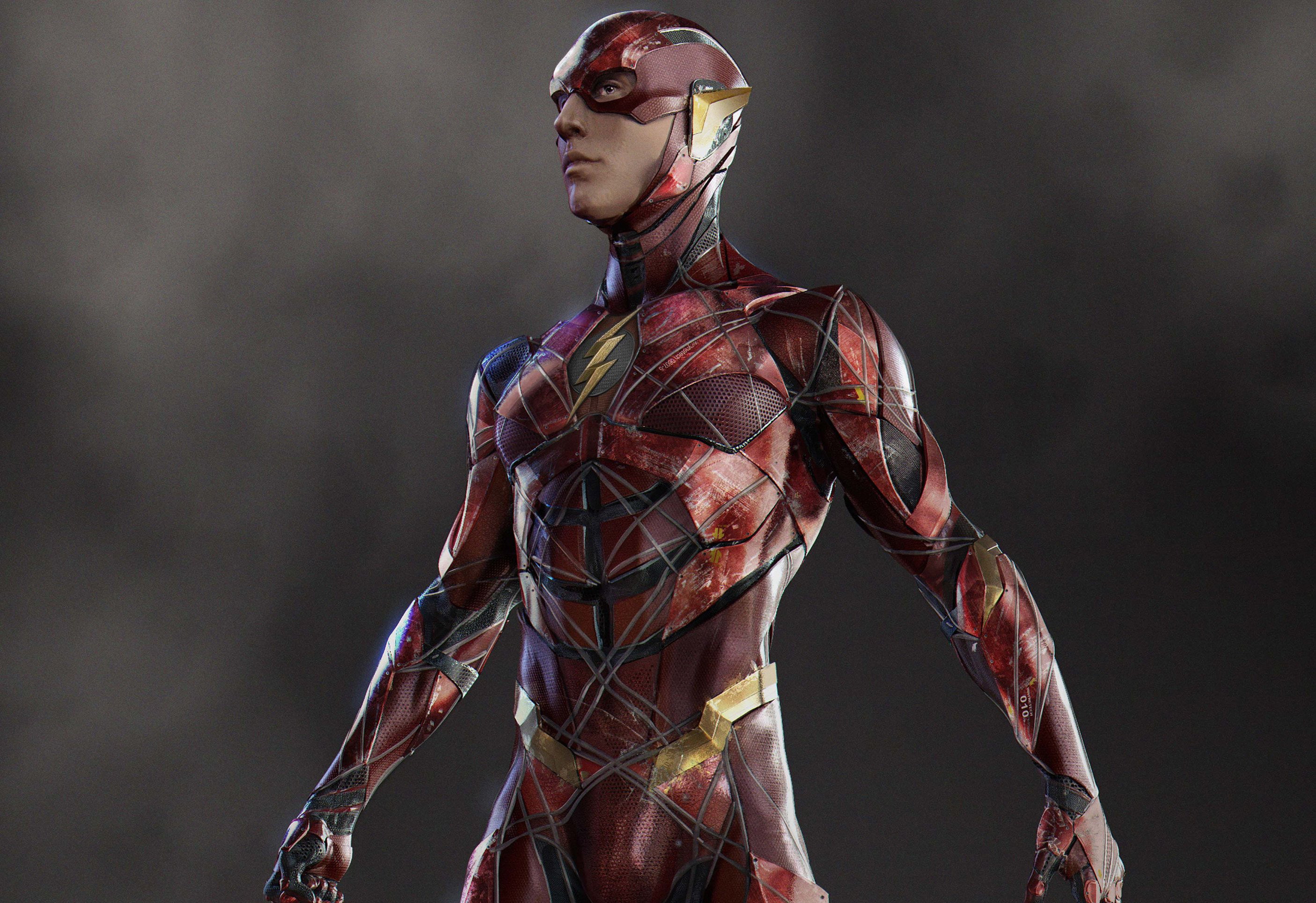 flash, league, art, justice, concept, 2K, HD Wallpaper