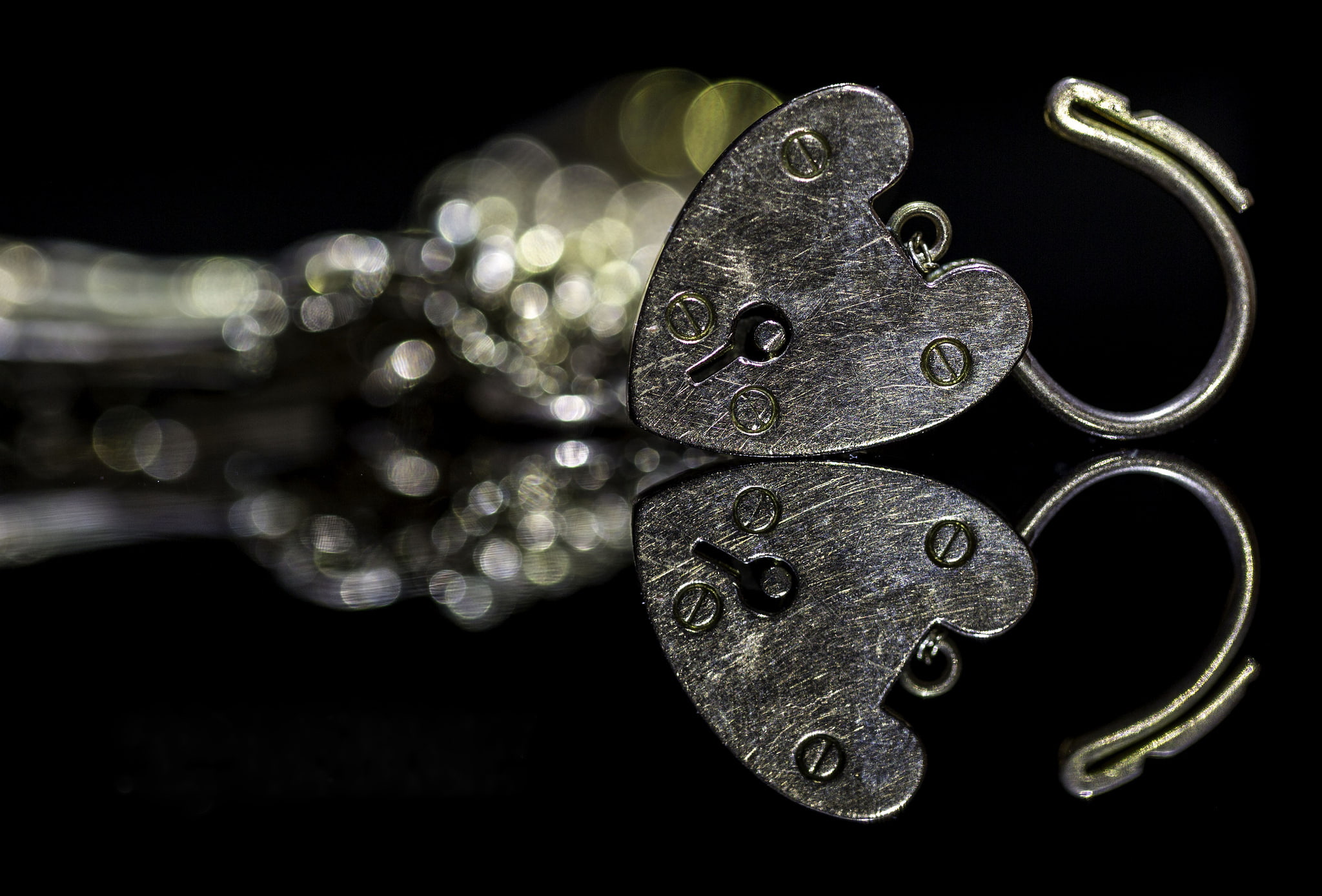 1080P, clasp, heart, glare, macro, reflection, HD Wallpaper