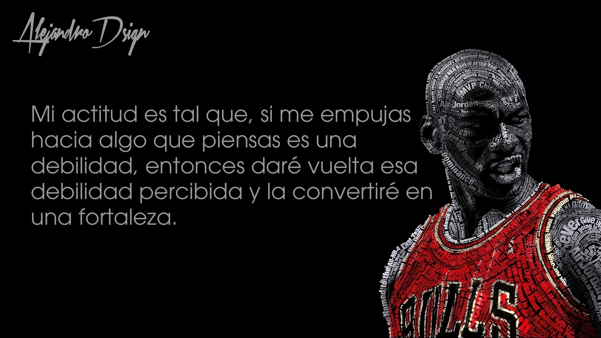 michael jordan, Typographic Portraits, Chicago Bulls, 1080P, Basketball, black background, quote, HD Wallpaper