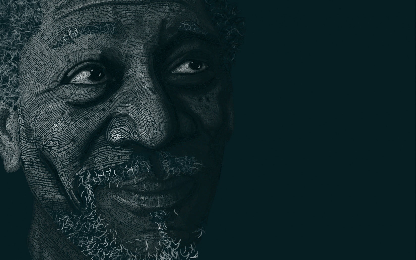 creativity, art and craft, Typographic Portraits, headshot, evil, contemplation, human body part, representation, copy space, spooky, body part, Typography, HD Wallpaper