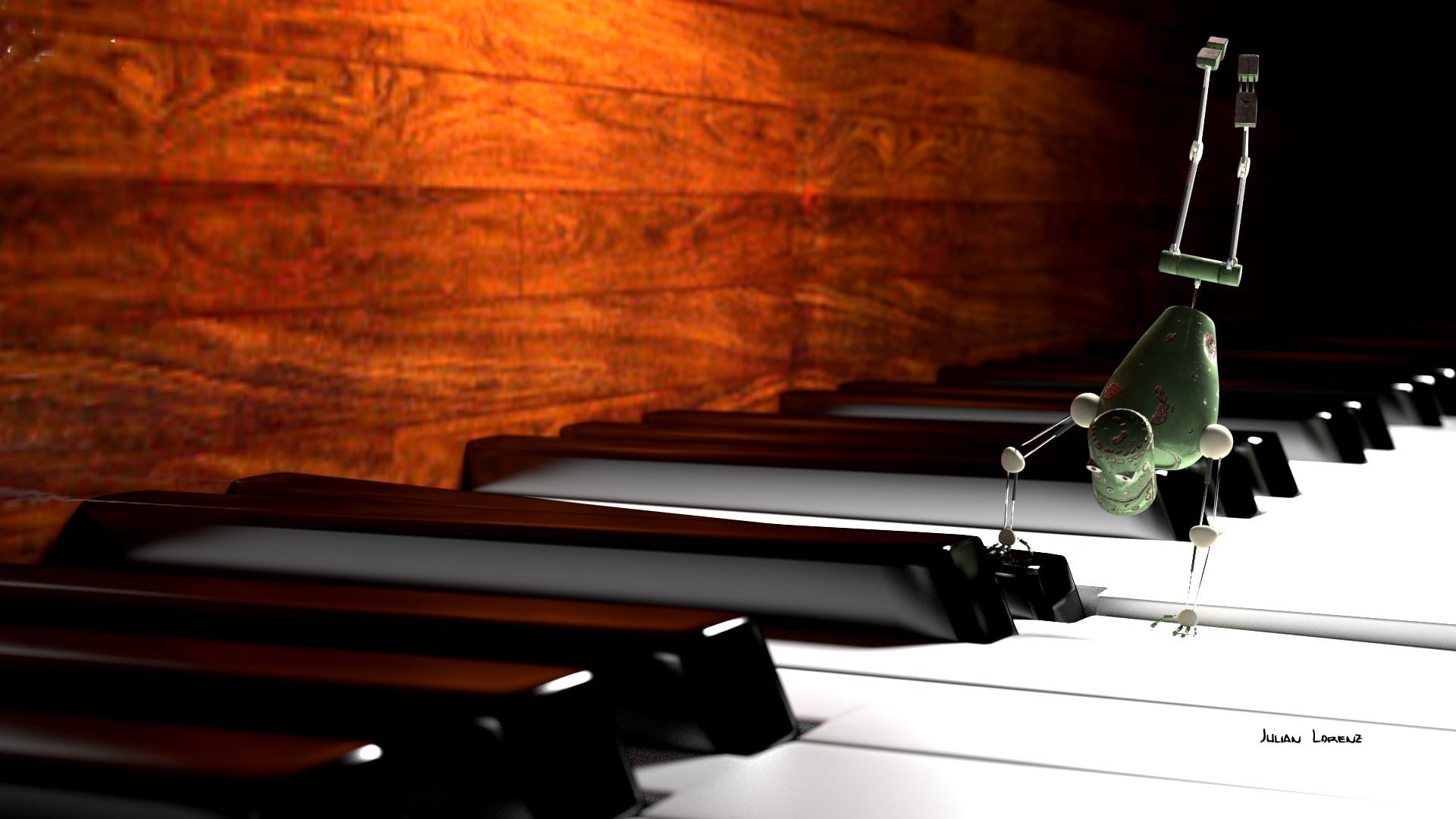piano key, toy, pen, indoors, table, robot, no people, close-up, keyboard instrument, music, 1080P, black color, absence, paper, closeup, musical instrument, HD Wallpaper