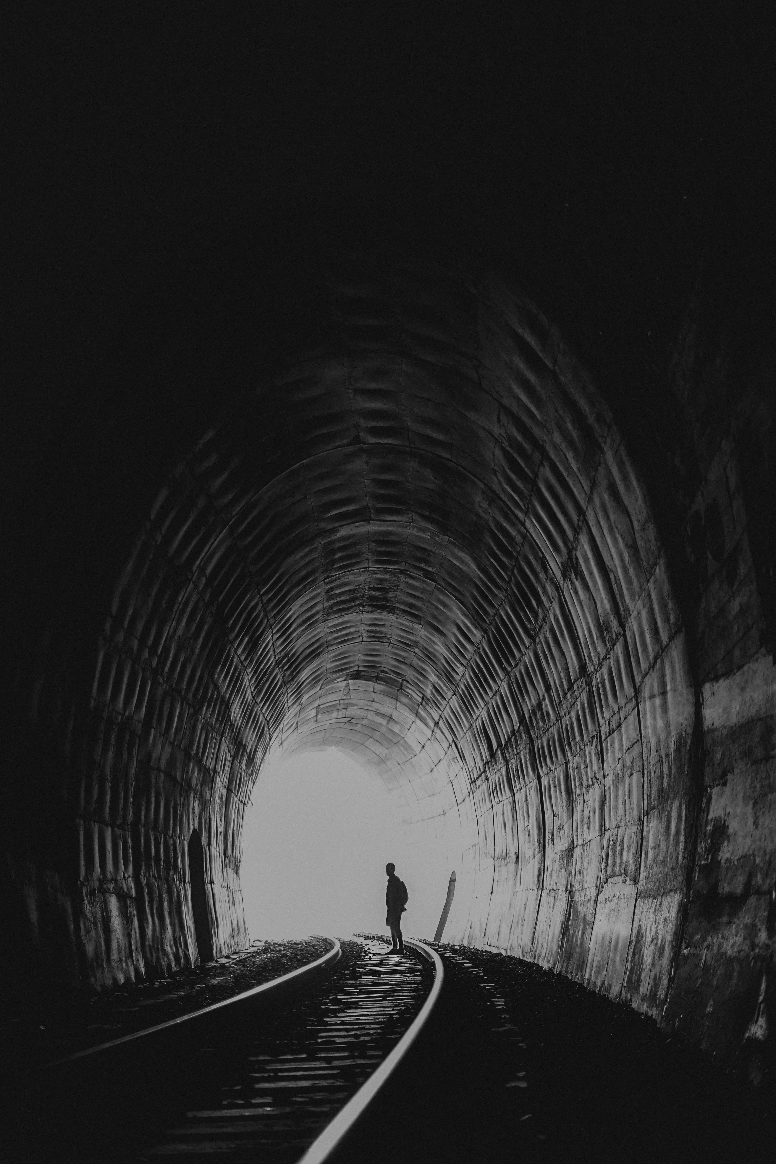tunnel, arch, drain, shipwreck, real people, human, the way forward, hole, standing, silhouette, direction, architecture, men, manhole, sewer, building, Phone HD Wallpaper