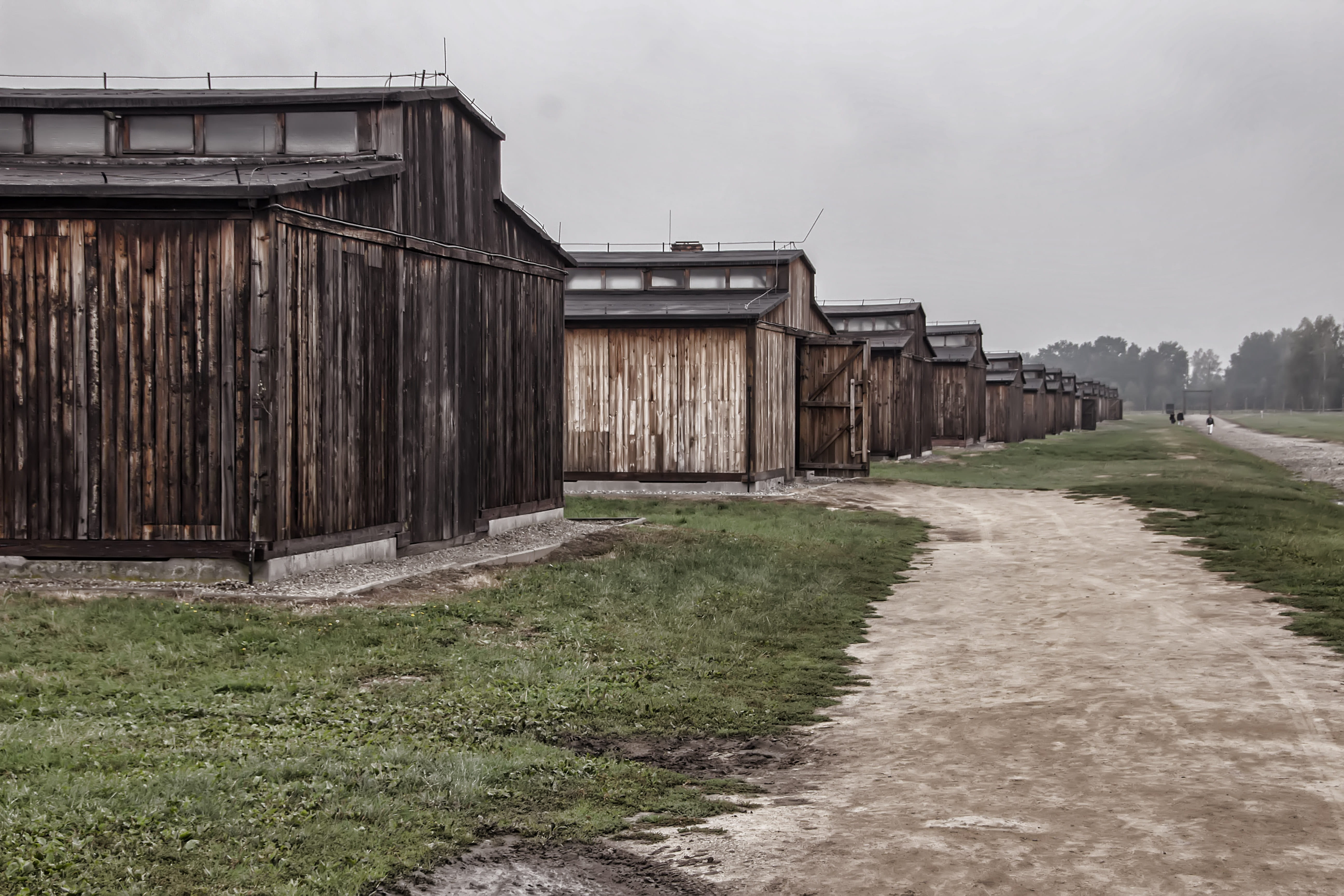 5K, direction, poland, field, camp, built structure, the jews, the way forward, architecture, sky, auschwitz, nature, house, grass, no people, plant, abandoned, HD Wallpaper