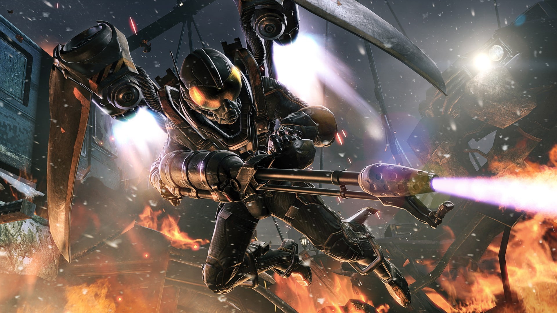 flamethrower, hd, batman, 1080P, arkham, fire, origins, video games, HD Wallpaper