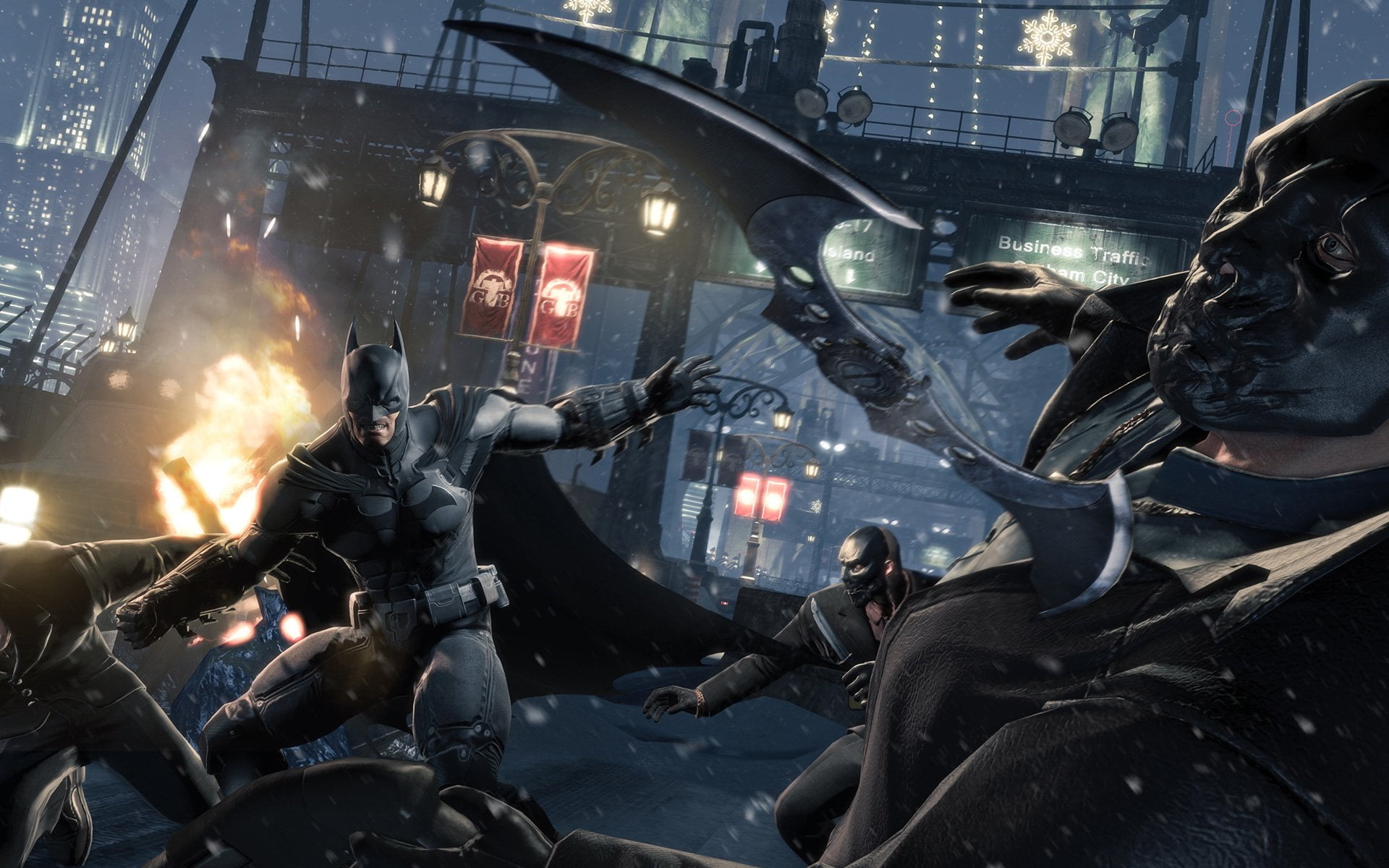 adult, real people, group of people, land vehicle, outdoors, mode of transportation, Batman: Arkham Origins, city, nature, building exterior, built structure, HD Wallpaper