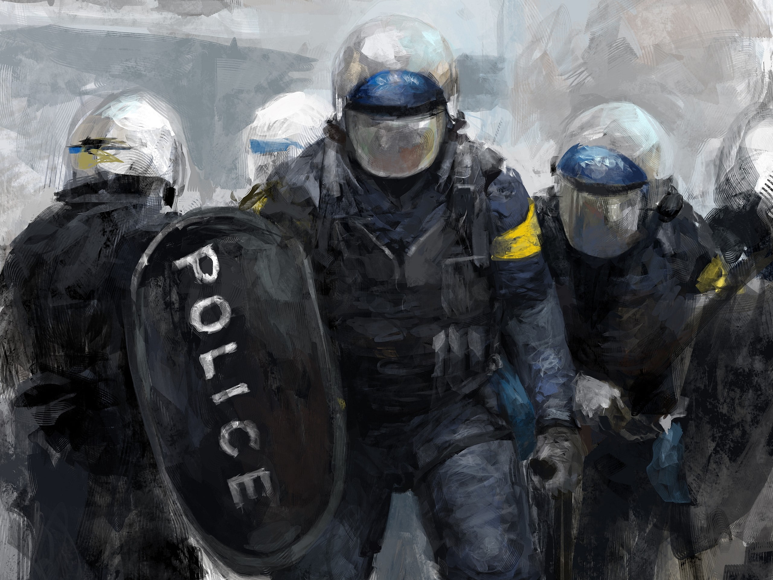 artwork, police, 2K, HD Wallpaper