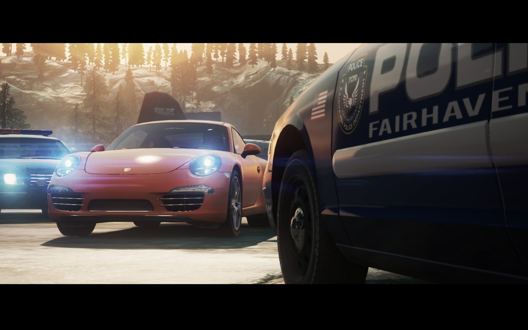 city, police car, transportation, 720P, motion, motor vehicle, night, real people, car, police, communication, Porsche, road, architecture, outdoors, mode of transportation, HD Wallpaper