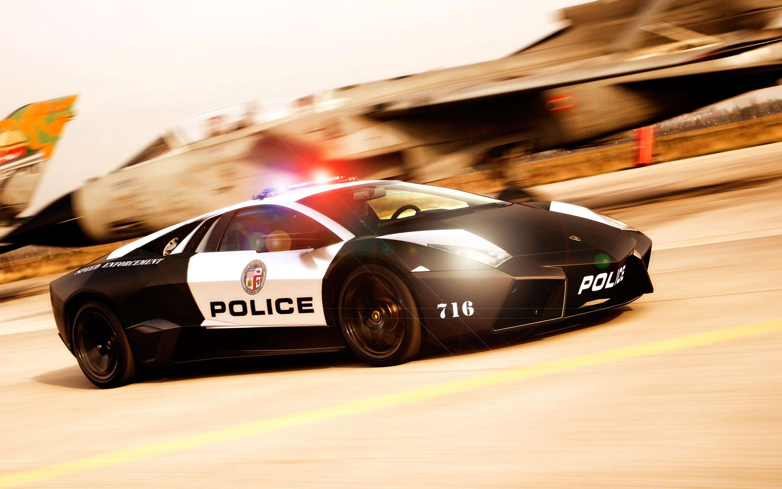 police, cars, car, 2K, lamborghini, HD Wallpaper