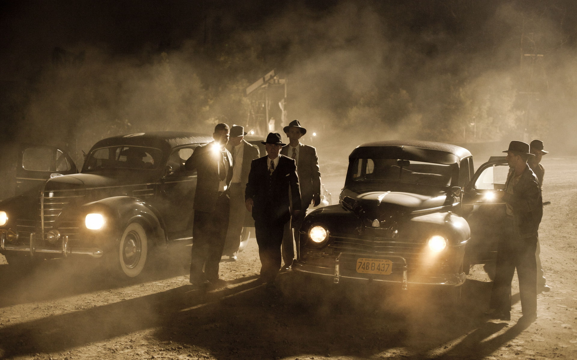 classic, dark, night, cars, police, lights, l a, 1080P, series, retro, television, males, men, noir, actors, HD Wallpaper