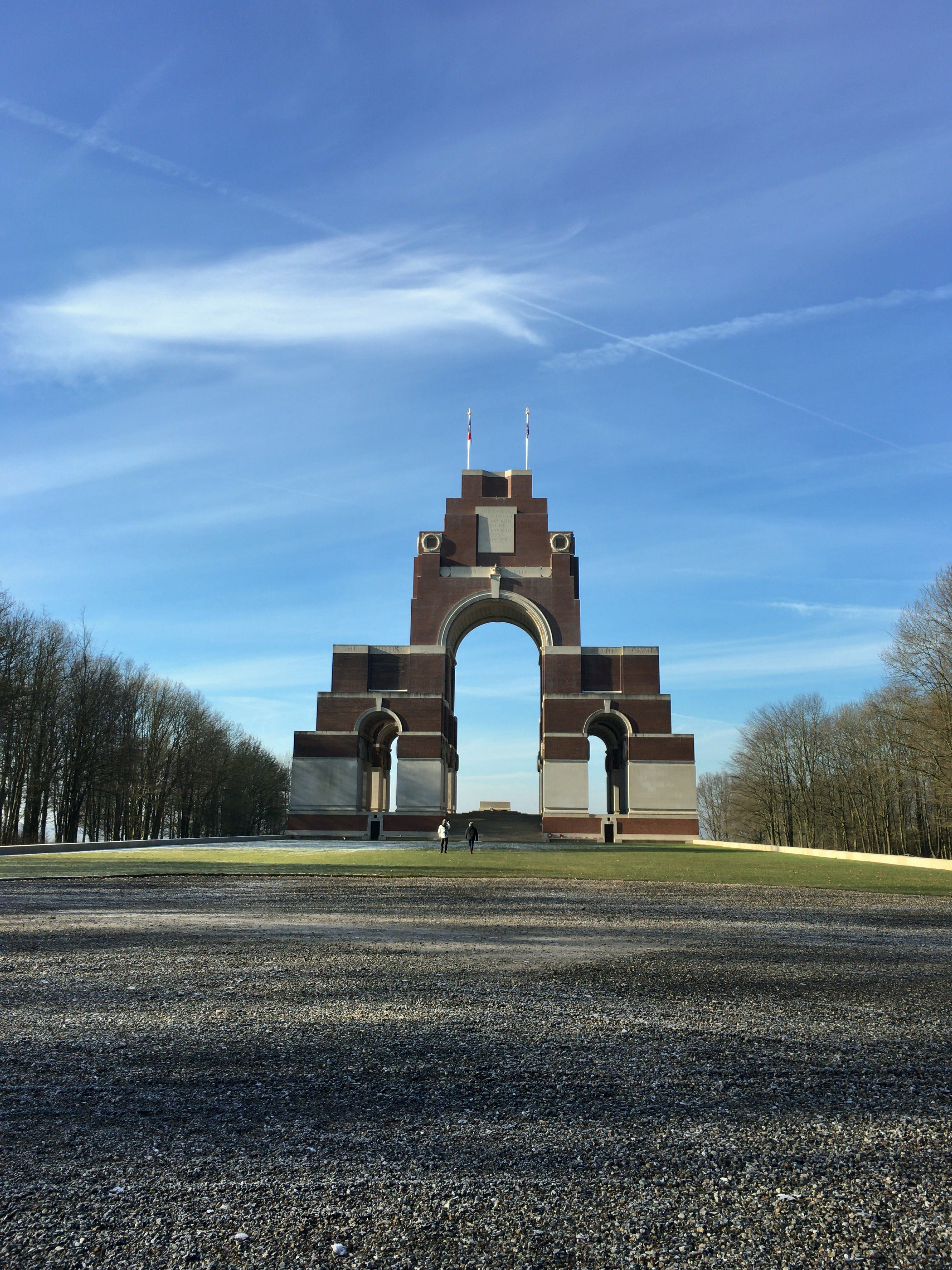 military, douaumont, tree, cemetery, sunlight, world war 1, building exterior, history, arch, day, ww1, built structure, land, outdoors, theip, remembrance, Phone HD Wallpaper