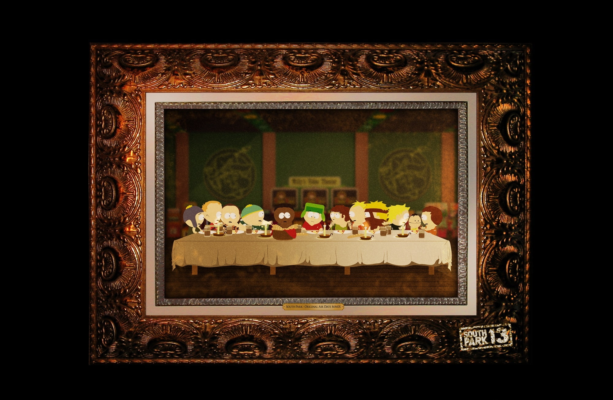 indoors, south, South Park, funny, representation, food, human representation, park, margaritaville, close-up, creativity, painting, supper, black background, HD Wallpaper