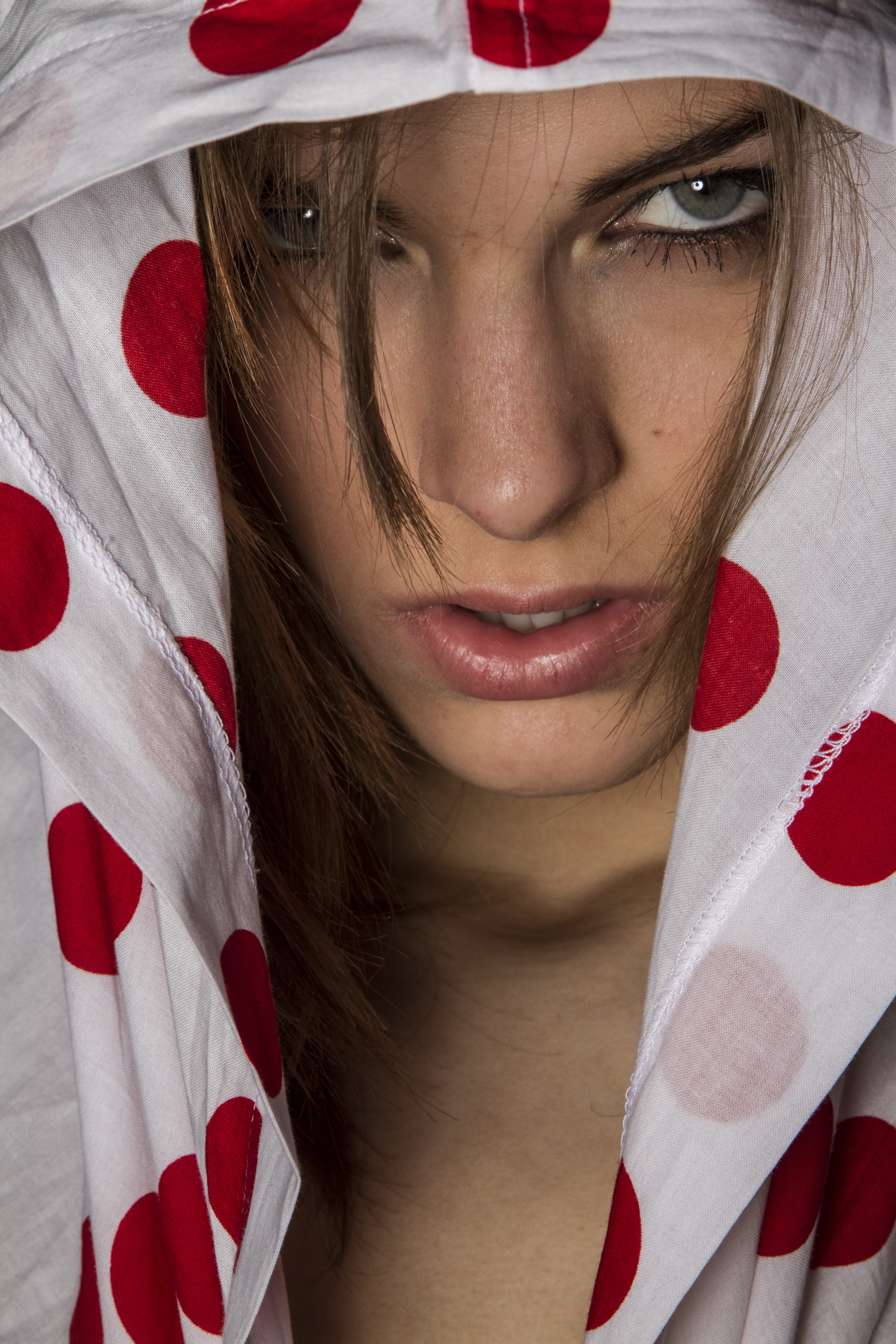 red, human face, front view, photo, girl, qualifying, human, headshot, the young woman, young model, dress, womens, adult, young women, close-up, looking at camera, Phone HD Wallpaper