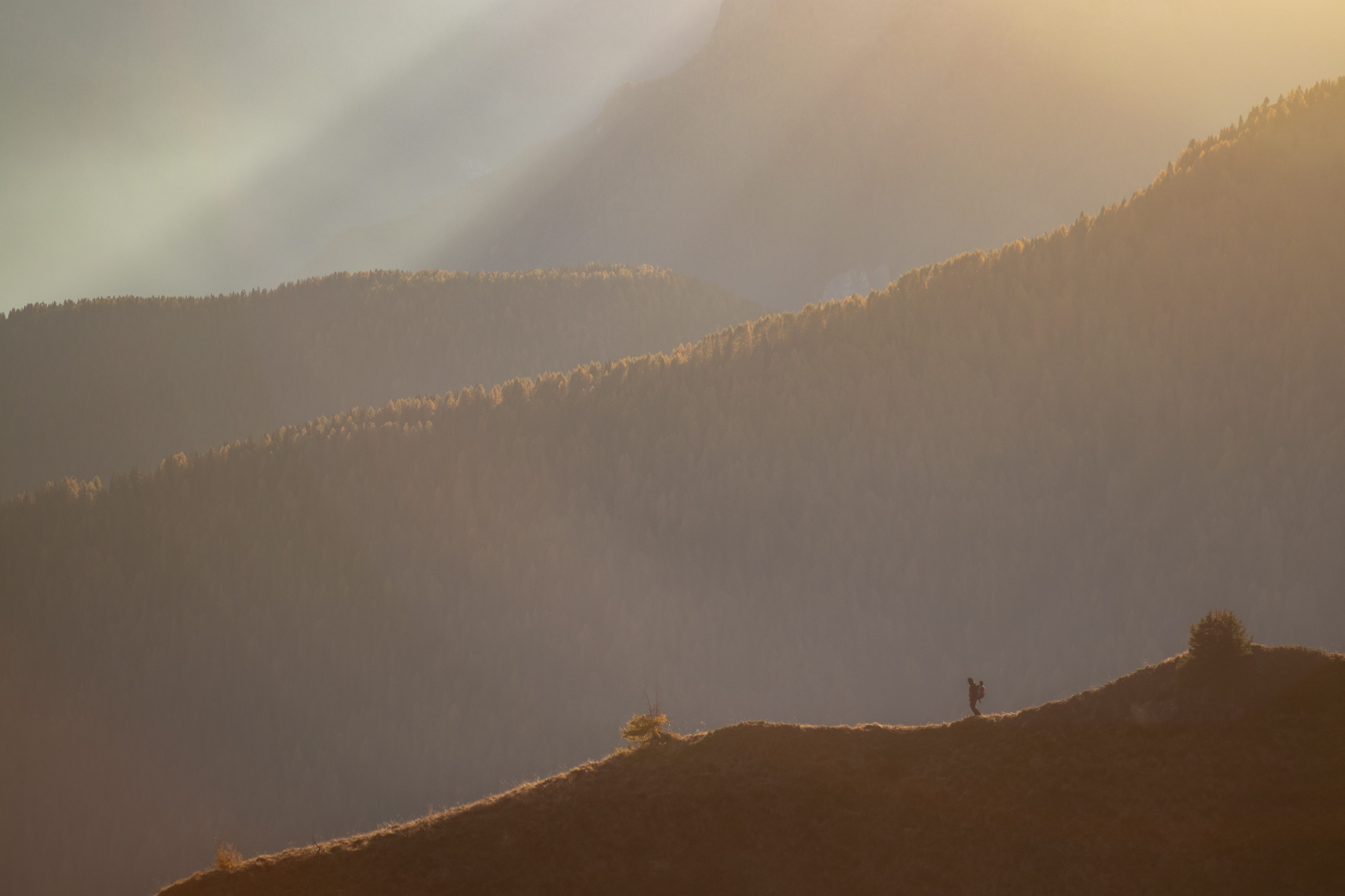 sport, sand, soil, fog, one person, standing, tranquility, day, nature, person, passo giau, scenics - nature, non-urban scene, 5K, land, environment, dune, HD Wallpaper