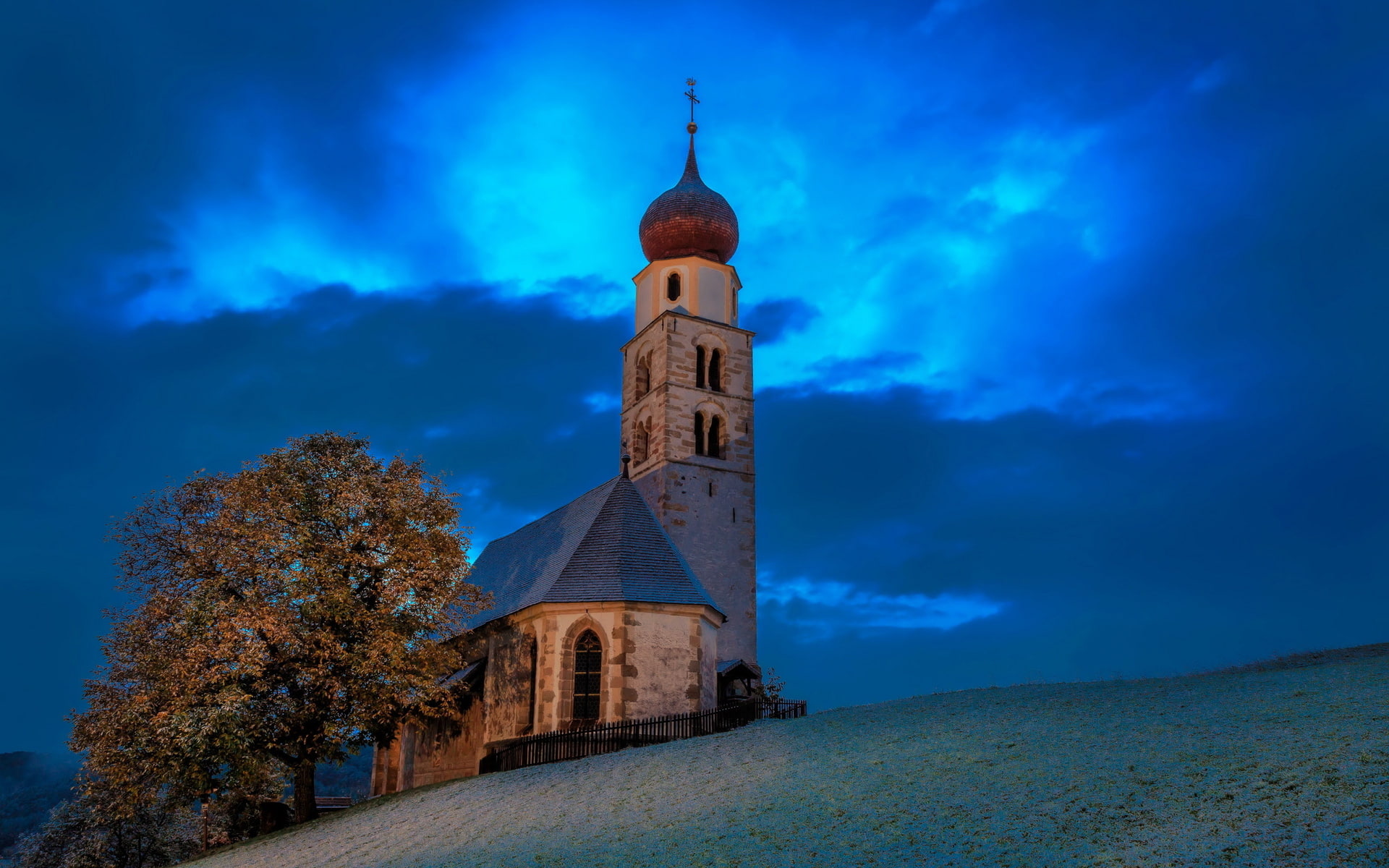 church, buildings, siusi, cathedral, sky, italy, trentino alto, adige, 1080P, HD Wallpaper