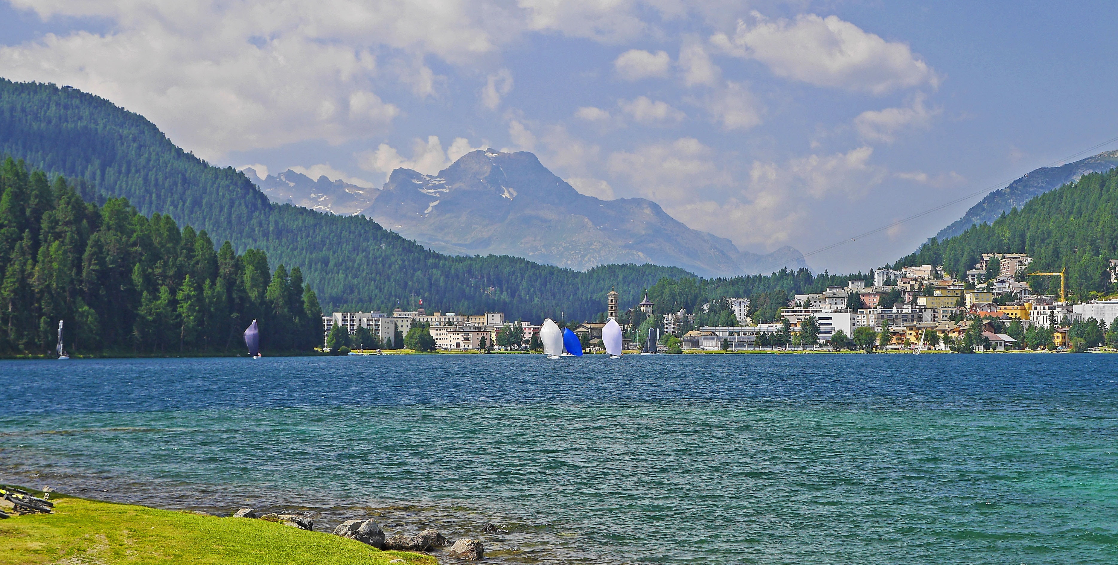 building exterior, inntal valley, regatta, 2K, rhätikon, scenics - nature, tranquil scene, outdoors, day, alpine, cumulus clouds, cloud - sky, high inntal, HD Wallpaper