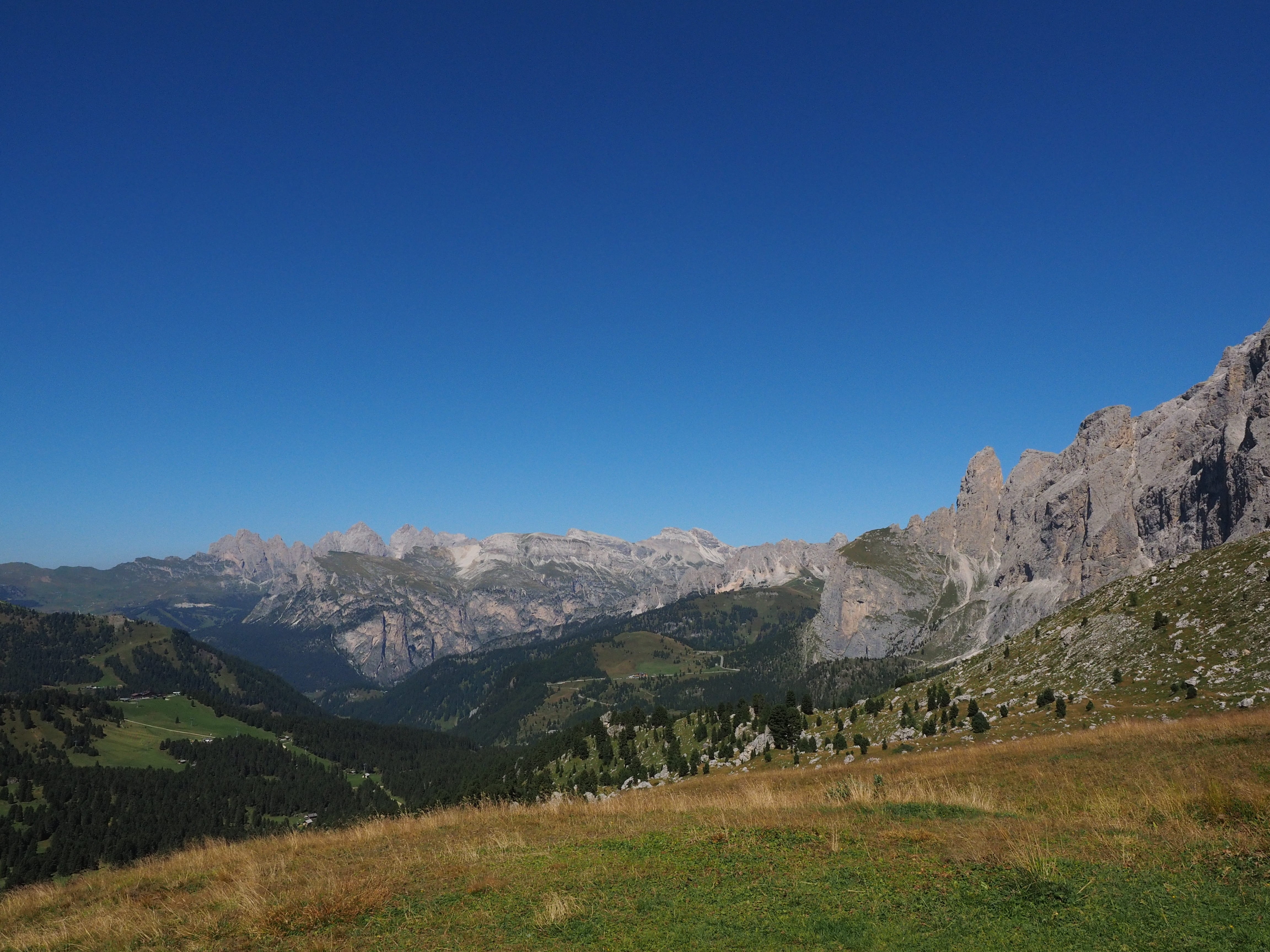 rock, landscape, outdoors, tranquility, travel, tranquil scene, sky, blue, sella pass, sas rigais, small peak cir, no people, nature, puezspitze, piz duleida, HD Wallpaper