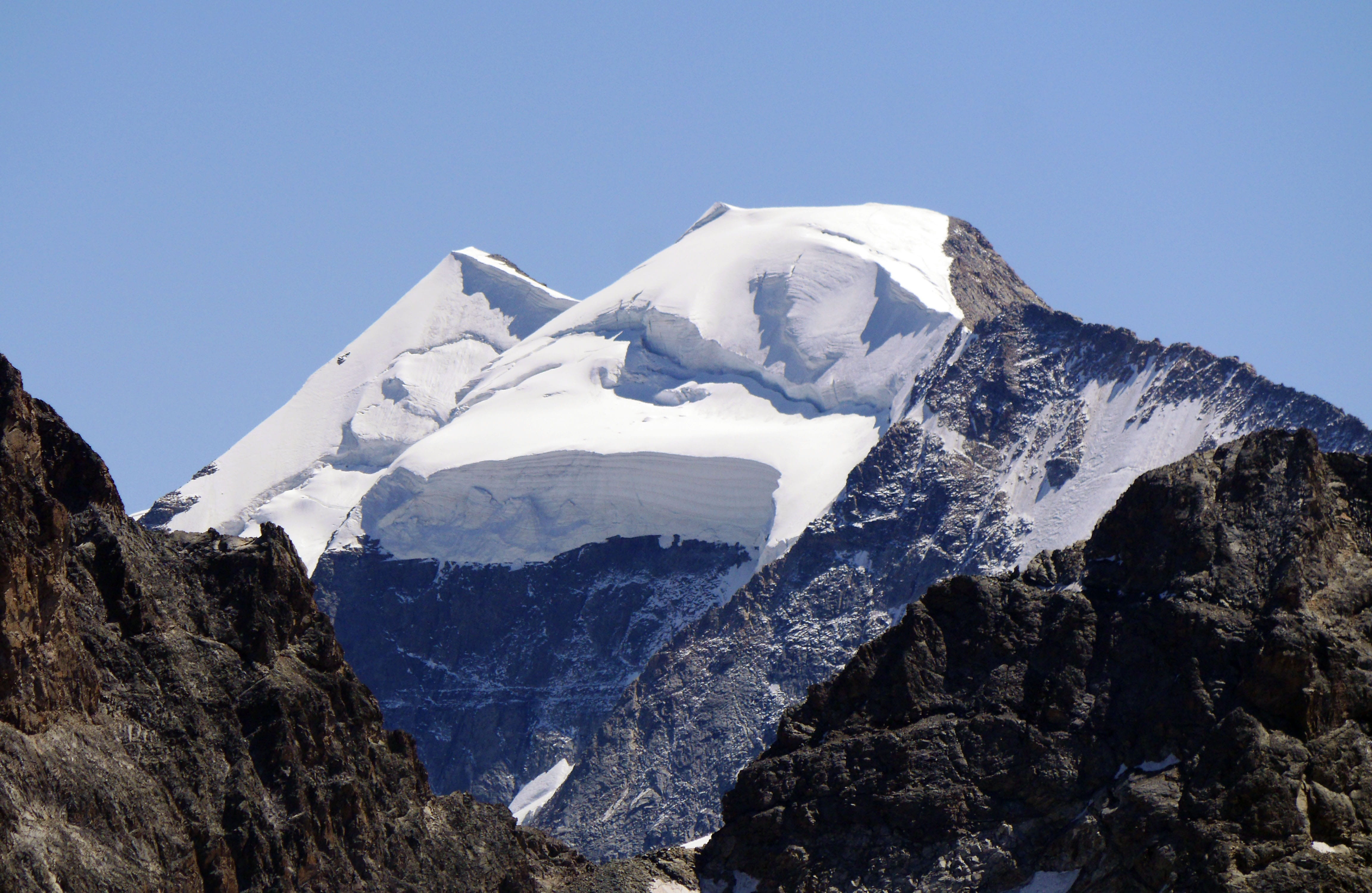 rhätikon, almost 4000m, scenics - nature, snowcapped mountain, snow, firn, height, winter, mountain, tranquility, nature, snow cap, high alps, piz, clear sky, HD Wallpaper