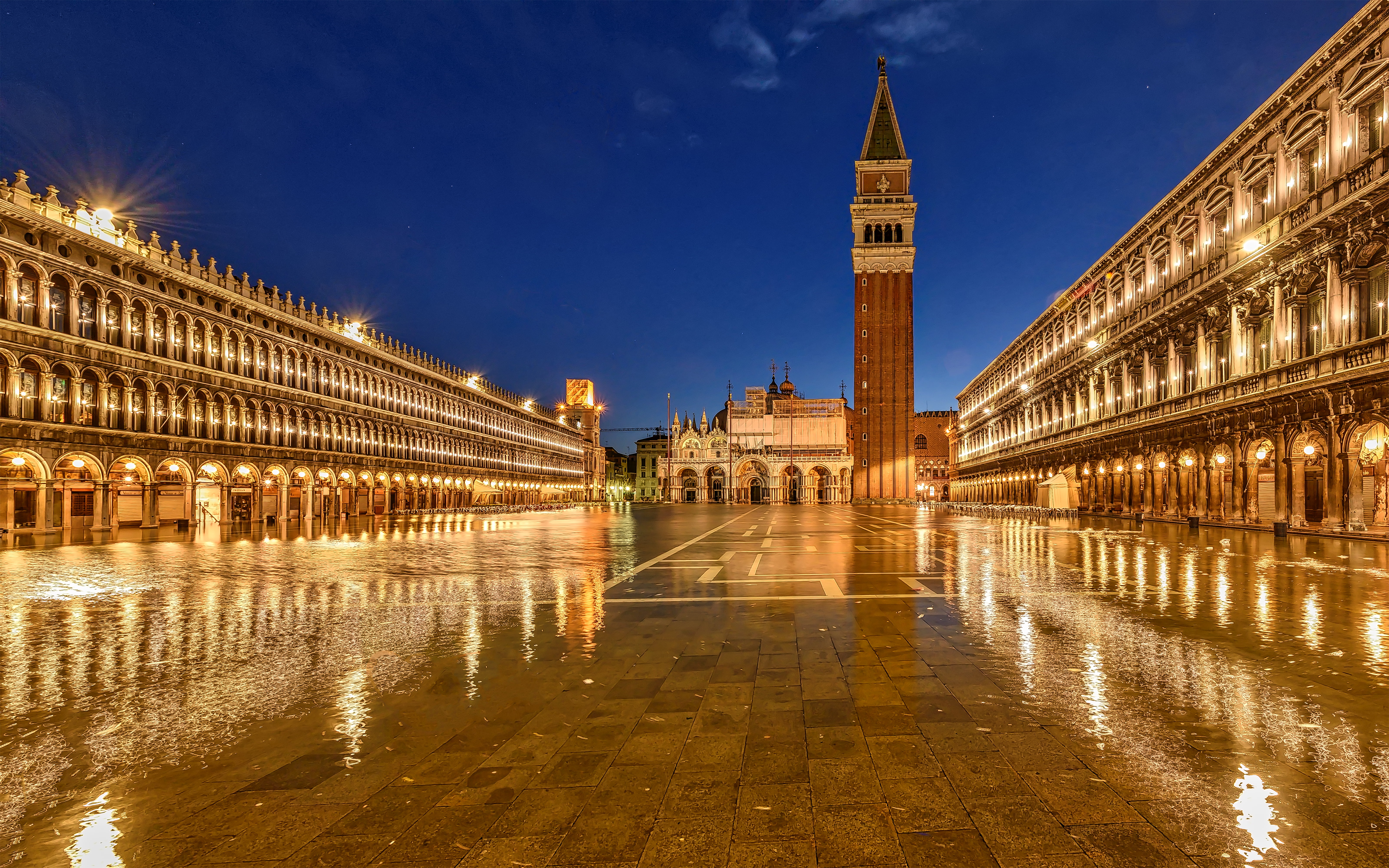 night, veniceitaly, alta, government, italy, marco, outdoors, architecture, 5K, photography, travel, citylights, piazza, building exterior, acqua, the past, HD Wallpaper