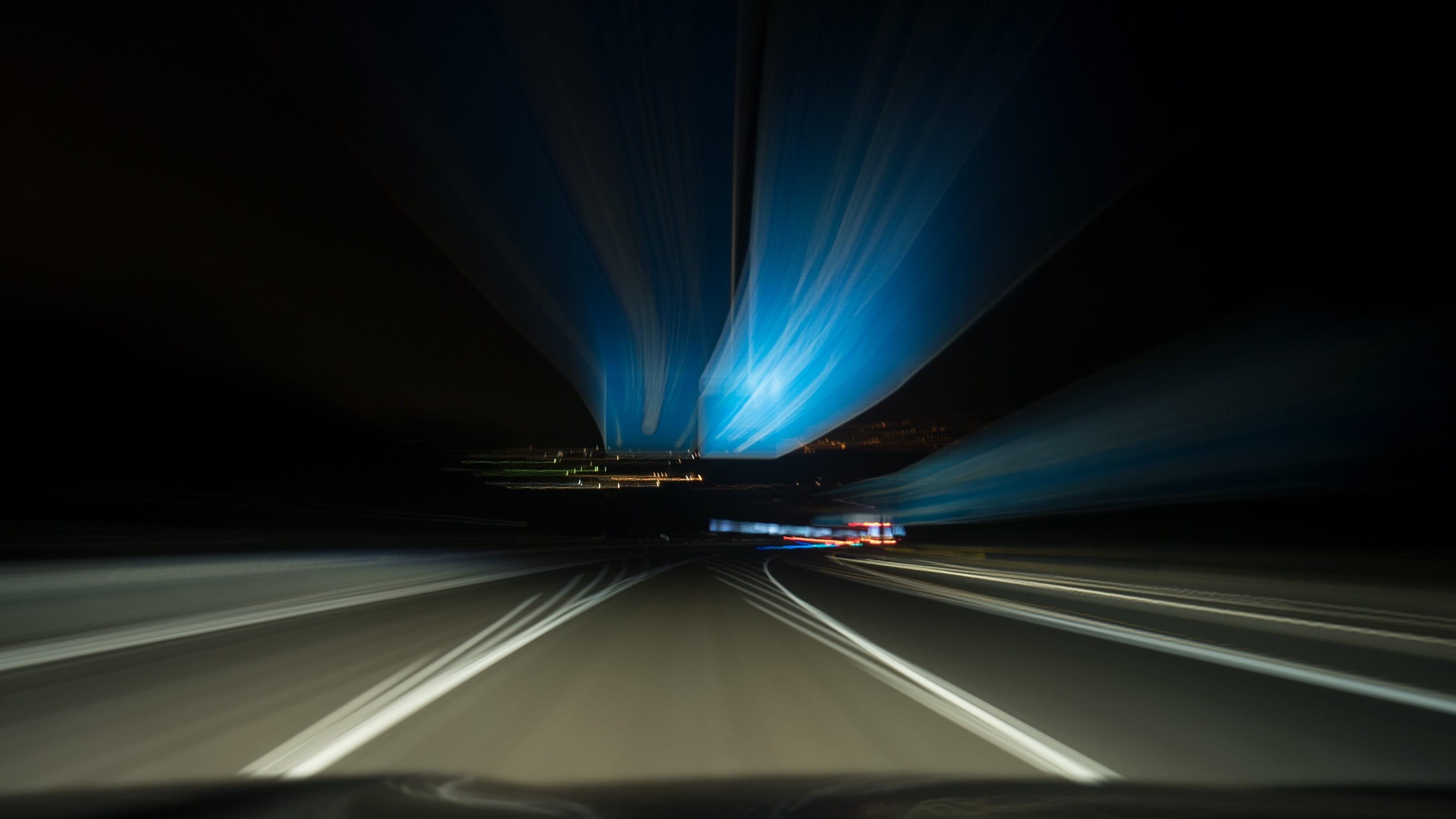 lead, motor vehicle, stripes, travel, no people, Lights, lines, Stelae, architecture, blurred motion, transportation, car, direction, transport, signals, HD Wallpaper