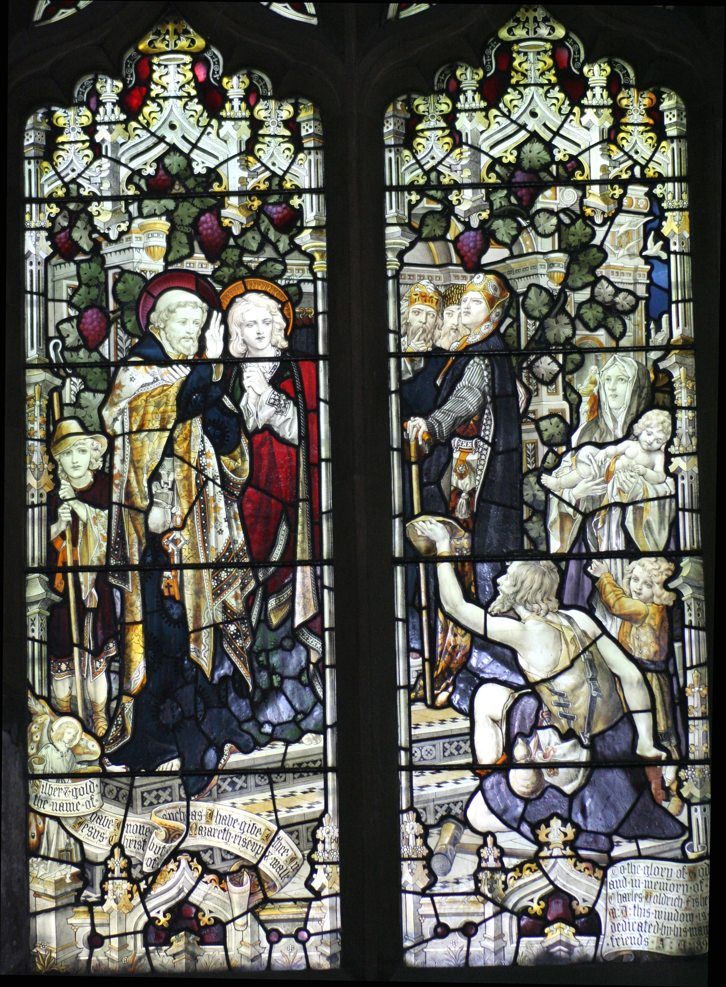 representation, stained Glass, catholicism, 2K, paralysed, paul, god, window, glass, cathedral, lead glass, mural, disciples, christian, human representation, Phone HD Wallpaper