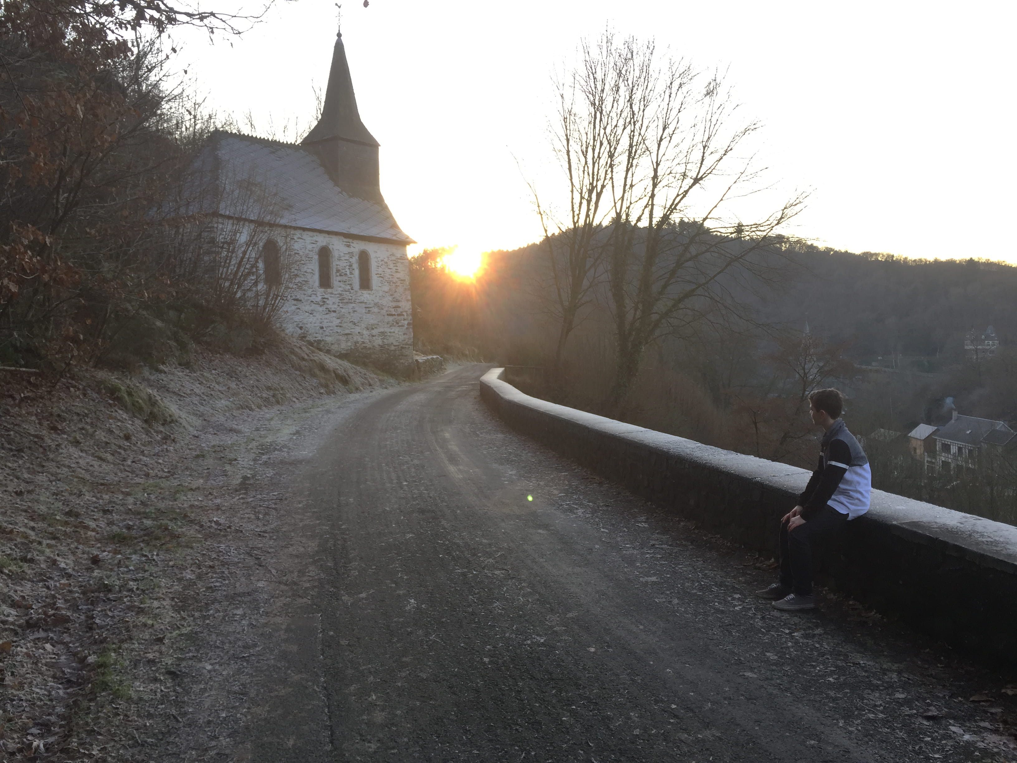 plant, full length, real people, males, building exterior, sitting, rue sainte-marguerite 2/4, tree, direction, one person, leisure activity, 2K, la roche-en-ardenne, HD Wallpaper