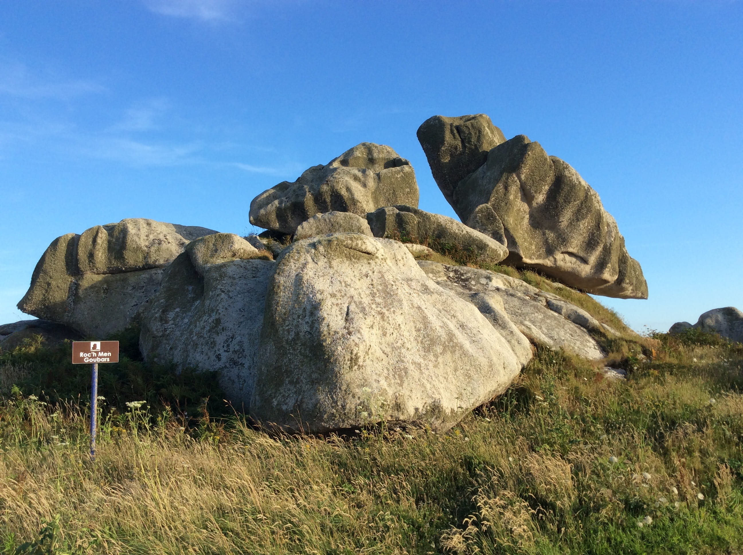 rock formation, brittany, history, landscape, france, solid, grass, field, granite, pierre, land, tranquility, finistère, 2K, brittany coast, no people, HD Wallpaper