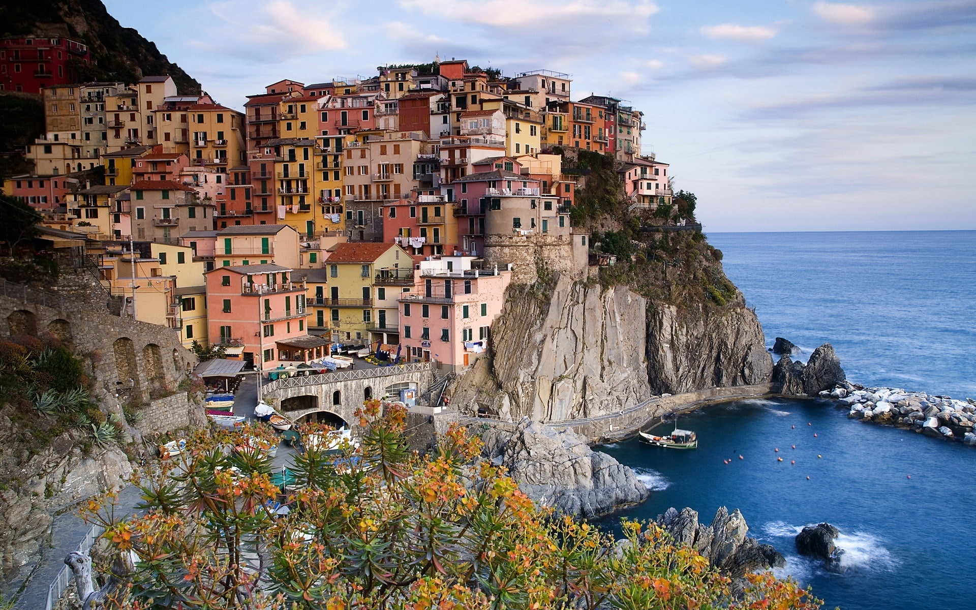 manarola, cinque, di, terre, veduta, 1080P, HD Wallpaper