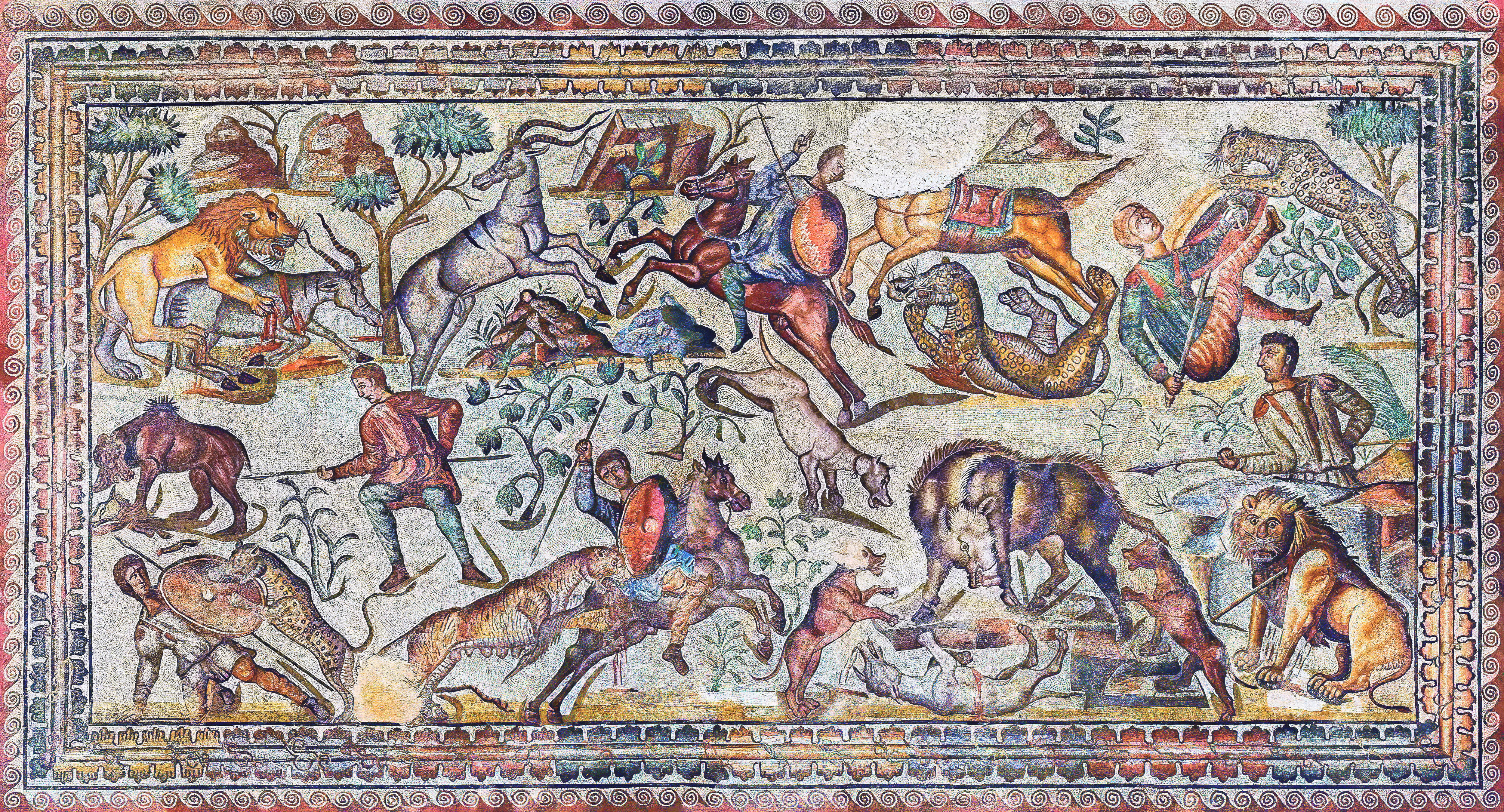 Roman art, 4K, mosaic, Villa of La Olmeda, classic art, Rome, HD Wallpaper