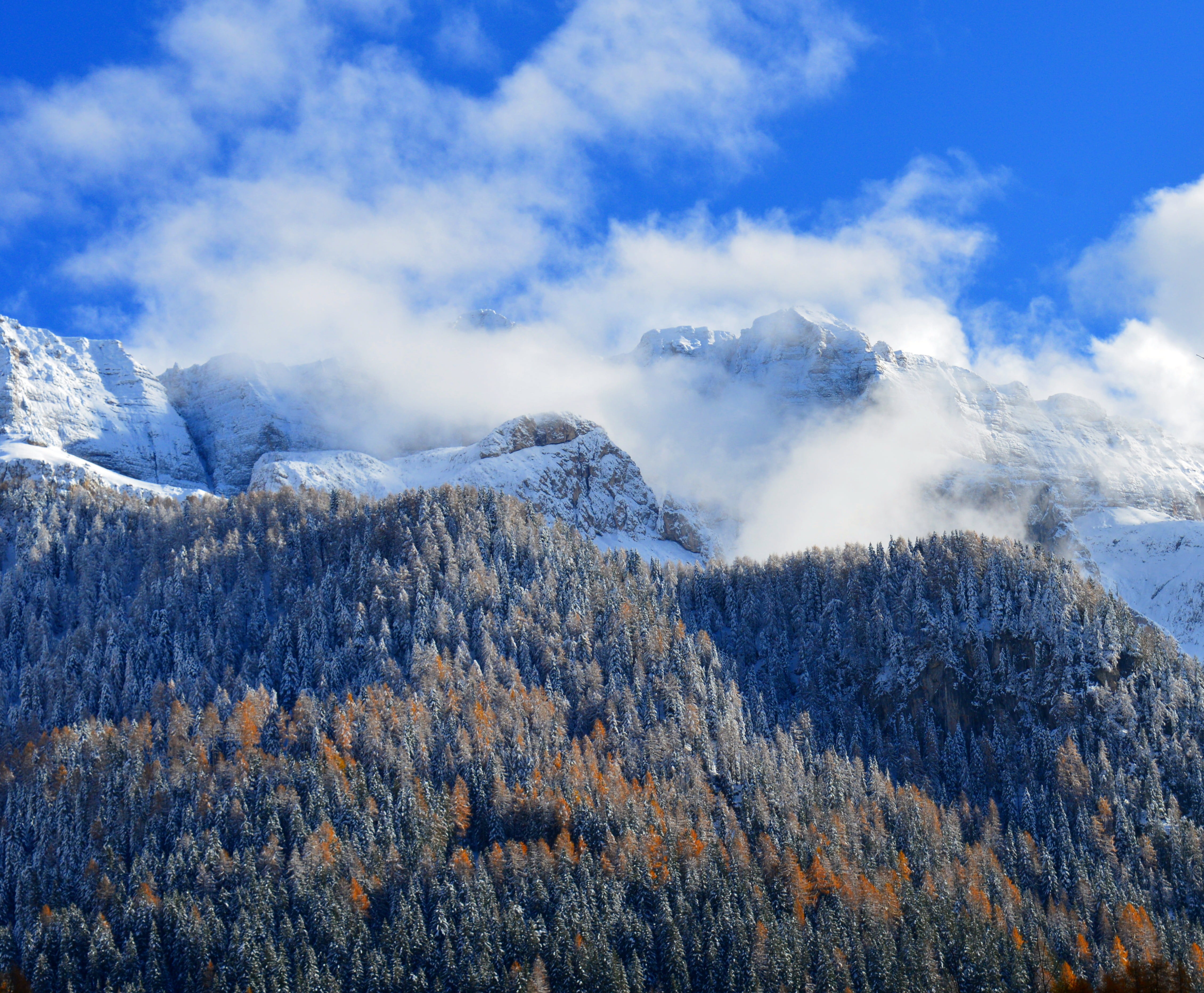 nature, no people, mountains, dolomites, mountain peaks, scenics - nature, panorama, outdoors, mountain, cold, alpine, 4K, south tyrol, snowcapped mountain, HD Wallpaper