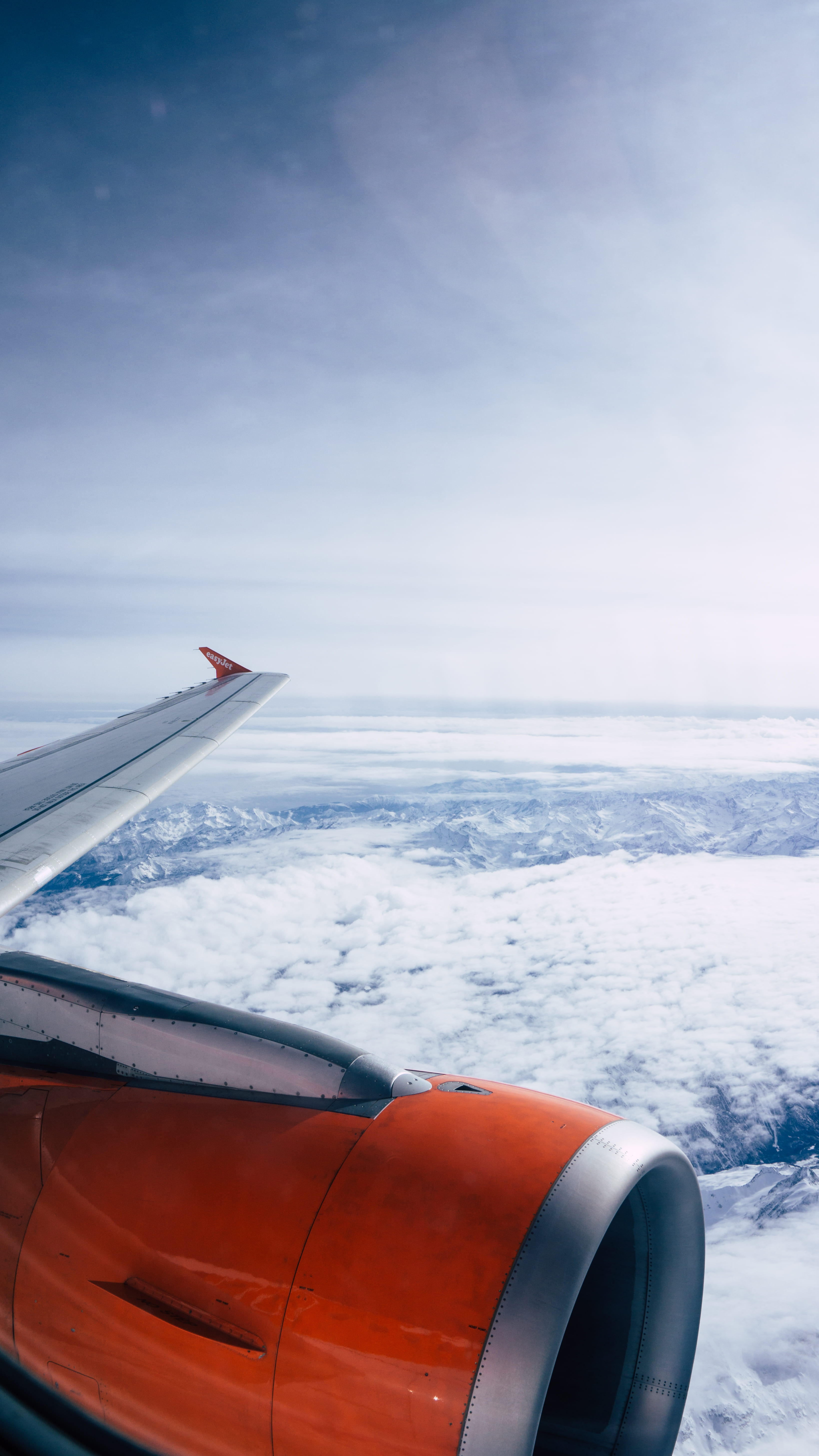 no people, travel, 5K, sky, winter, day, mode of transportation, nature, scenics - nature, cloud - sky, snow, transportation, engine, jet engine, alpi, Phone HD Wallpaper