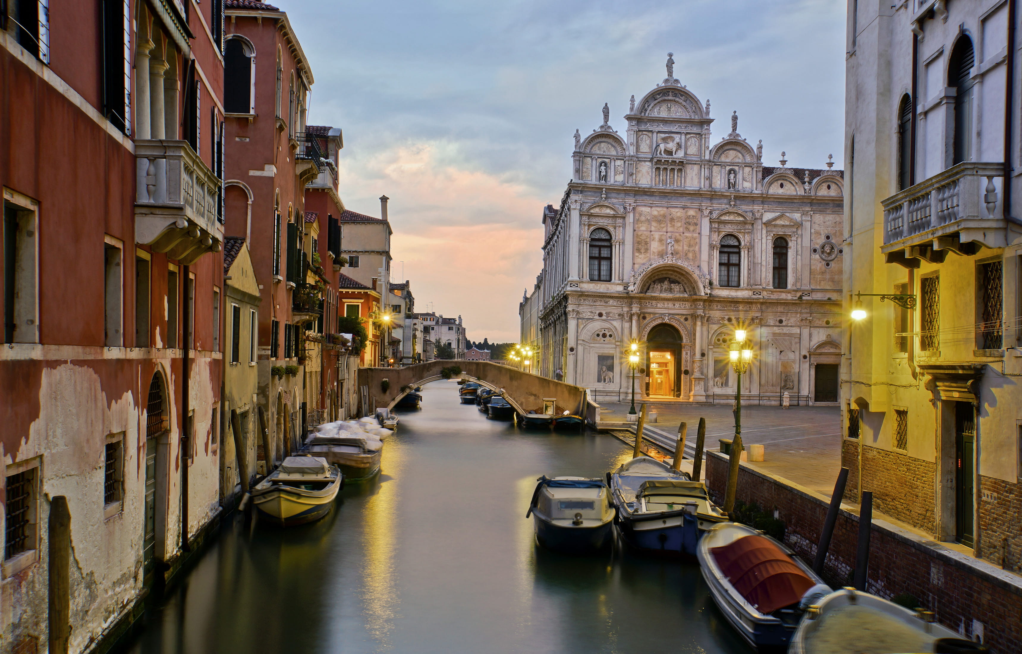 venezium, eu, waterfront, venice, no people, building exterior, scuola grande di san marco, reflection, water, building, renaissance, sky, moored, built structure, HD Wallpaper