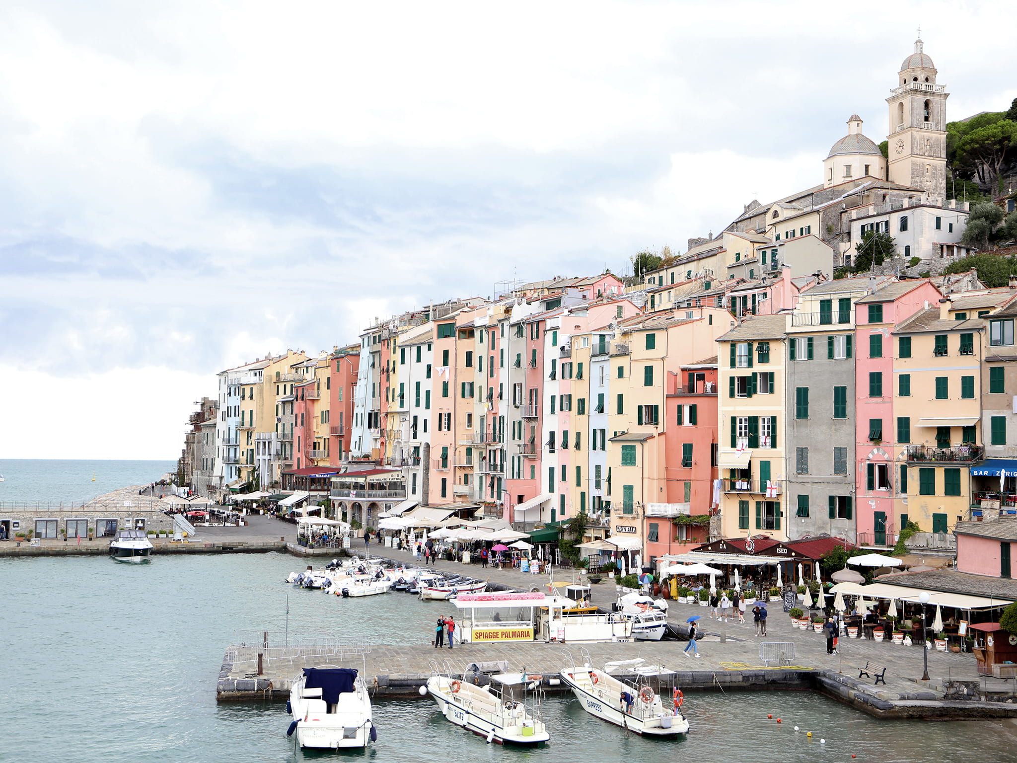concrete, church, building exterior, townscape, canal, outdoors, italium, village, cloud, passenger craft, houses, sea, built structure, sailboat, dock, HD Wallpaper