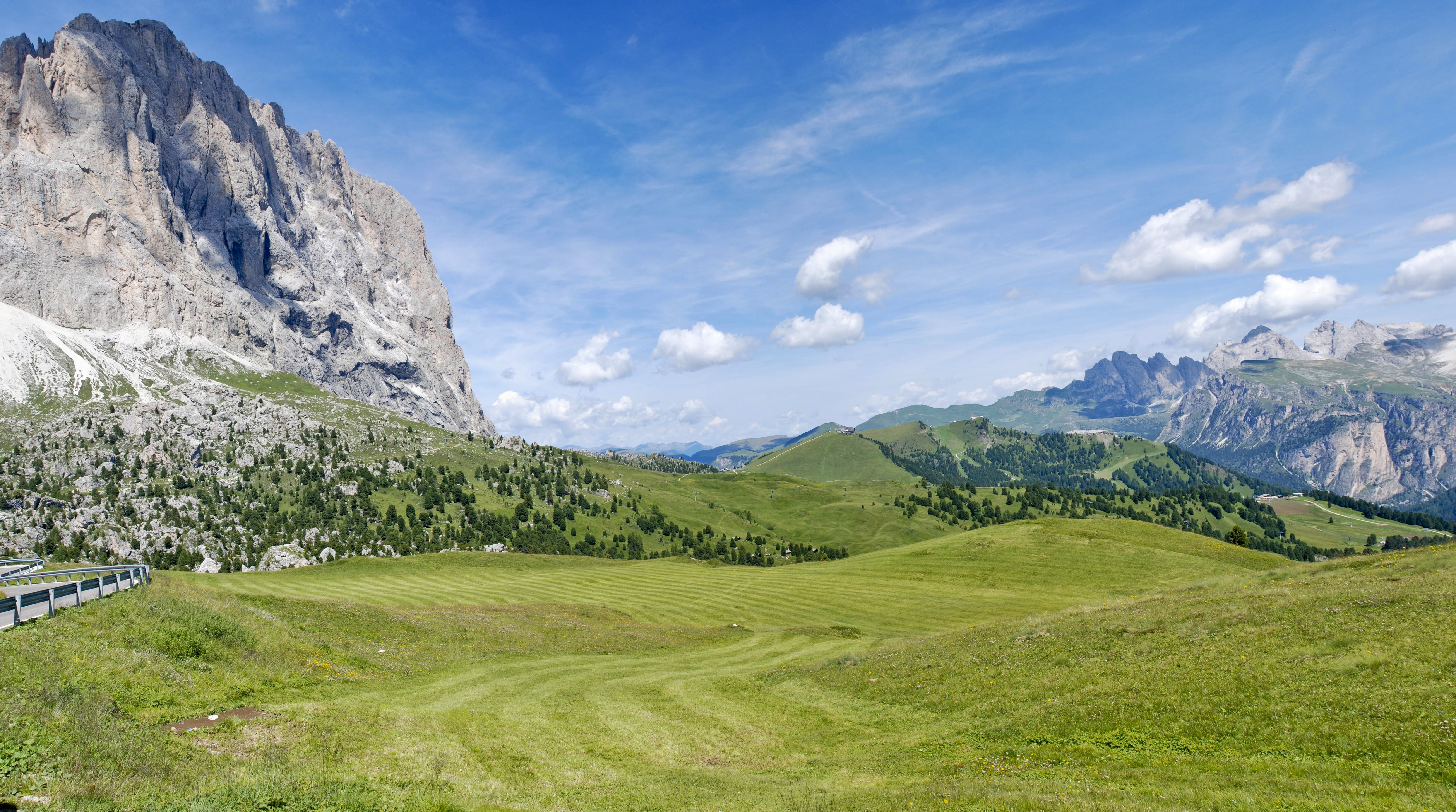 european Alps, mountains, cloud - sky, tranquil scene, nature, environment, sky, grass, beauty in nature, pine woodland, scenics, switzerland, outdoors, HD Wallpaper