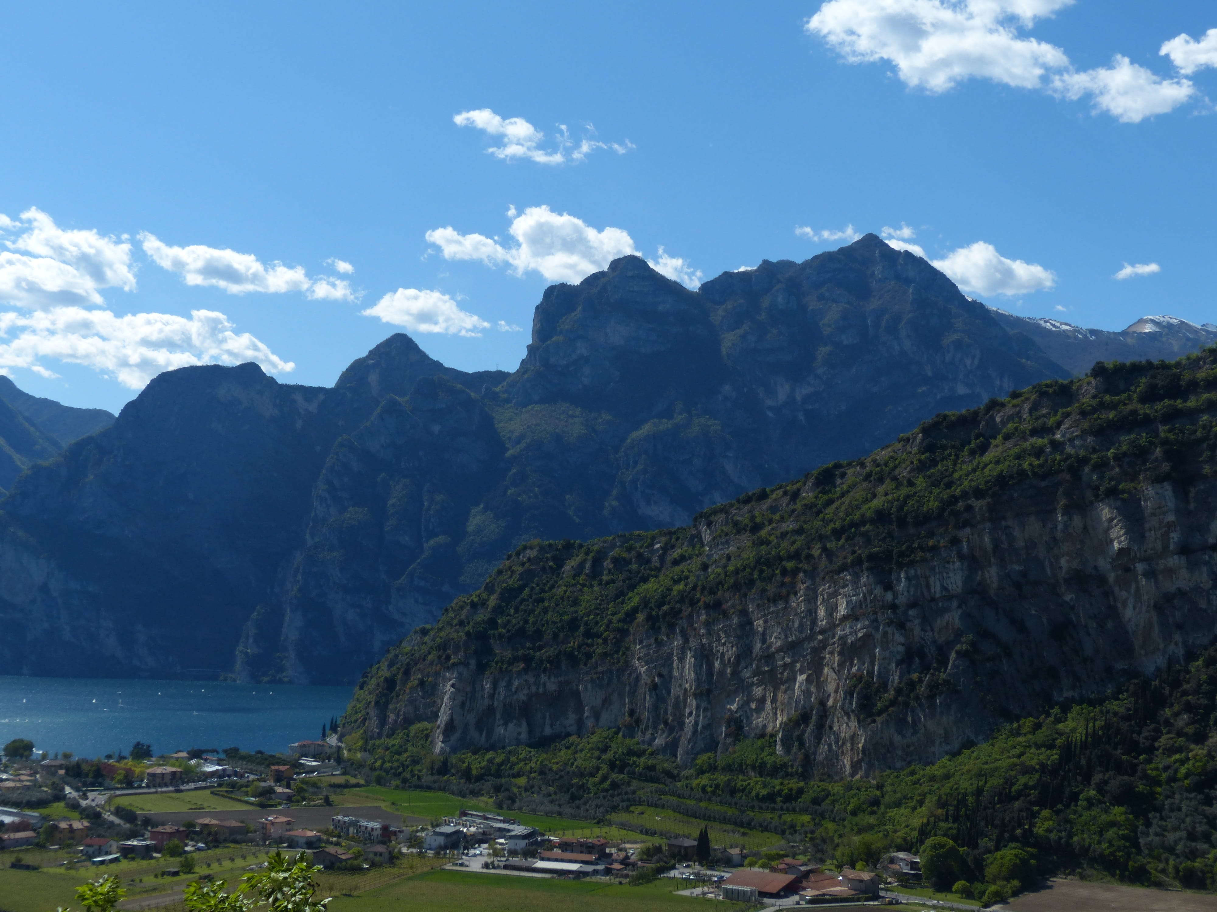 outdoors, tranquil scene, non-urban scene, scenics, Capi, nature, cima capi, 4K, garda mountains, day, mountain, tranquility, sky, lake, mountain range, HD Wallpaper