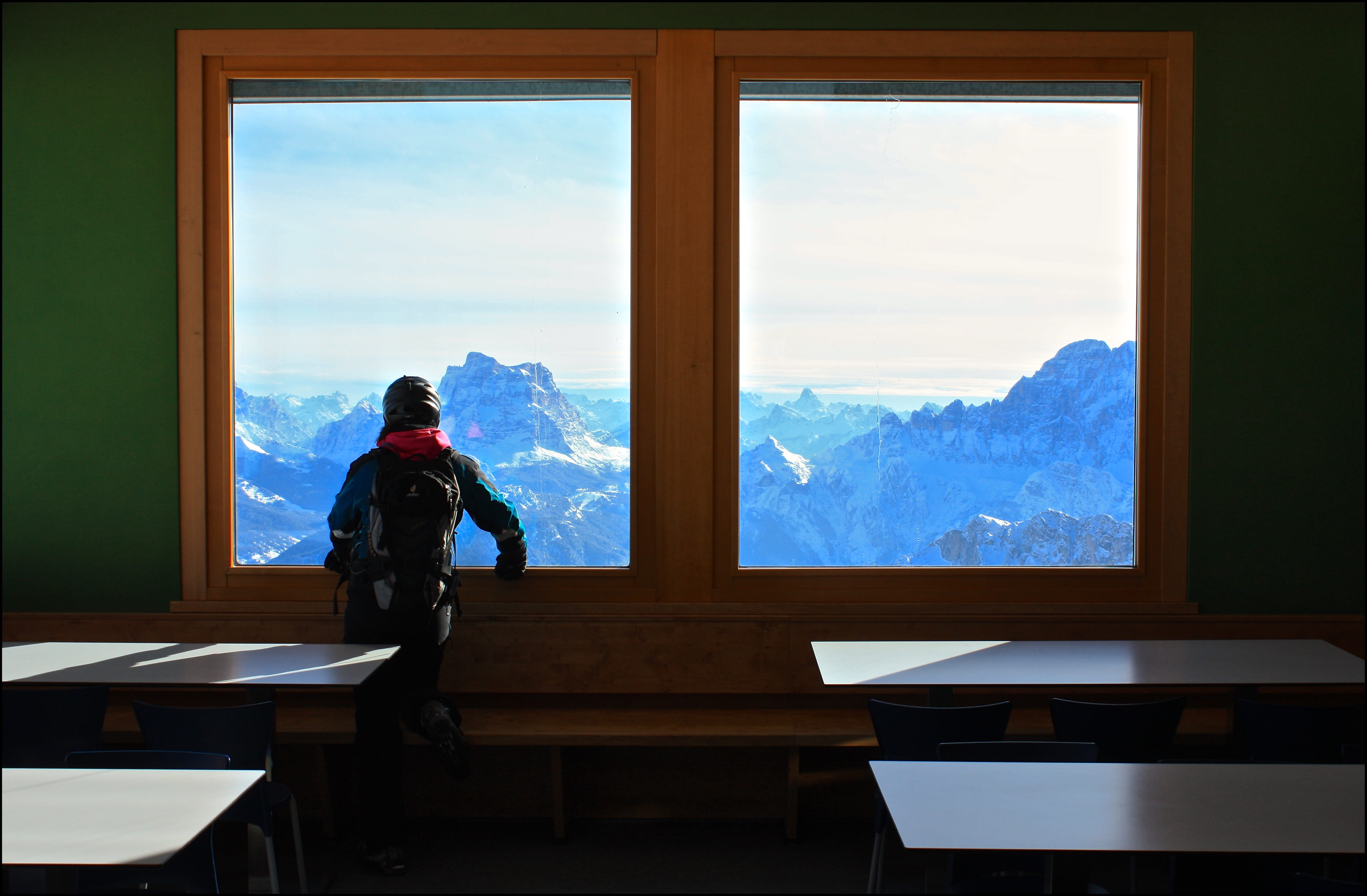 men, leisure activity, transparent, standing, mountain range, snow, adult, marmolada, dolomites, lifestyles, mountains, view, window, mountain, one person, HD Wallpaper