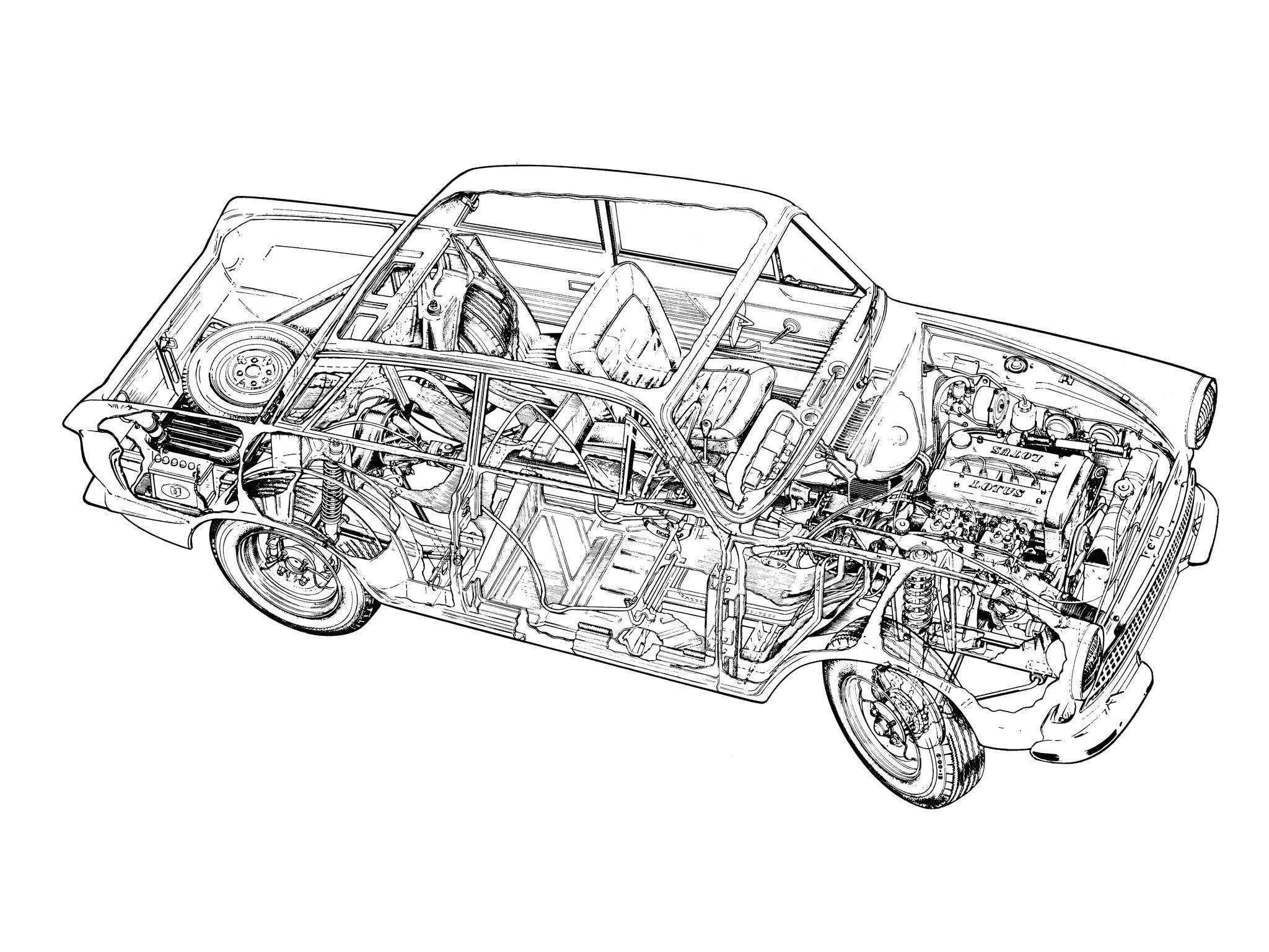 ford, cortina, 1963 66, mki, race, racing, classic, interior, 1080P, engine, lotus, HD Wallpaper