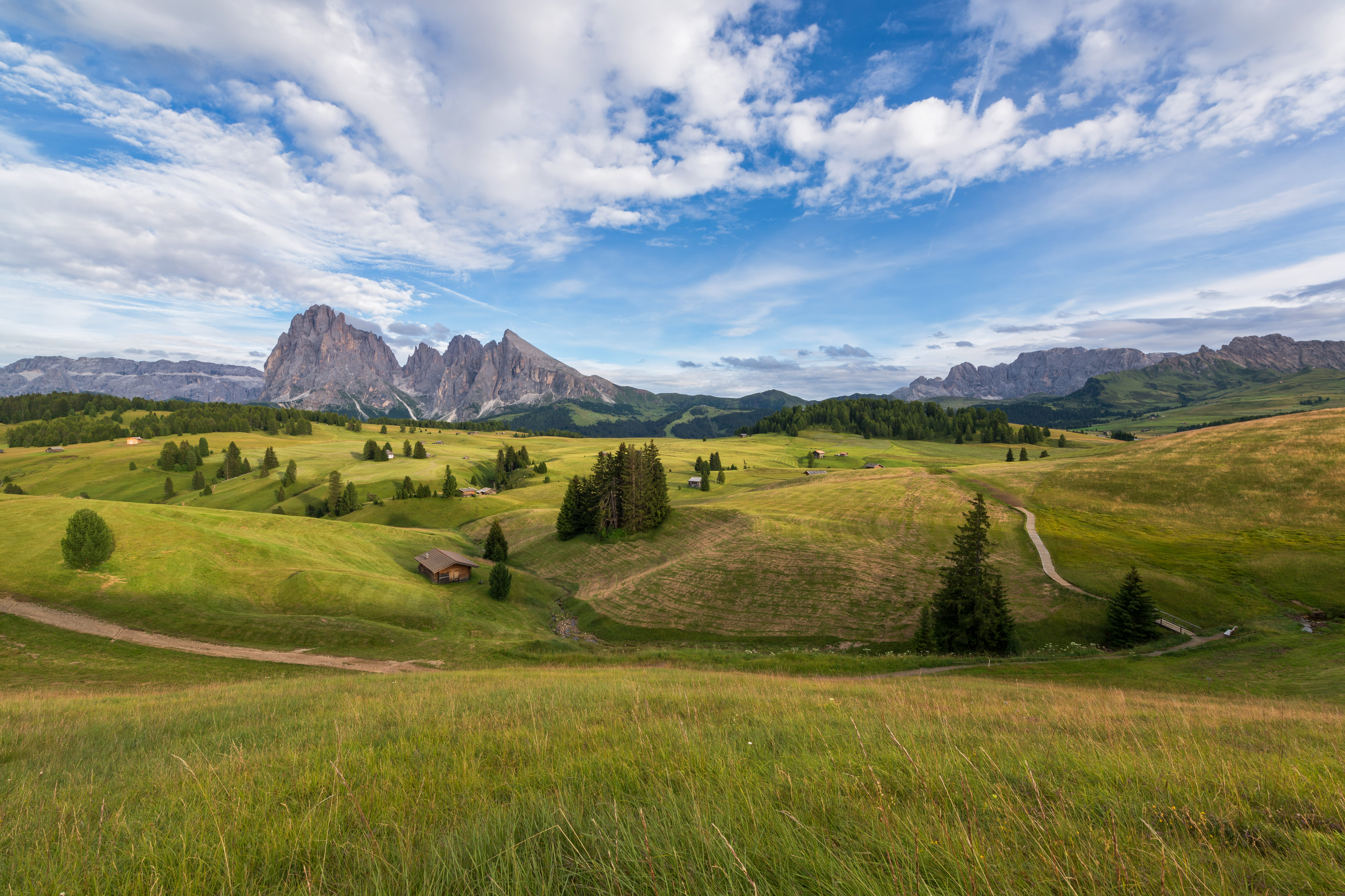 outdoors, countryside, tranquil scene, mountain peak, environment, landscape, grass, alpe, non-urban scene, rural scene, tranquility, mountain, plant, scenic, HD Wallpaper