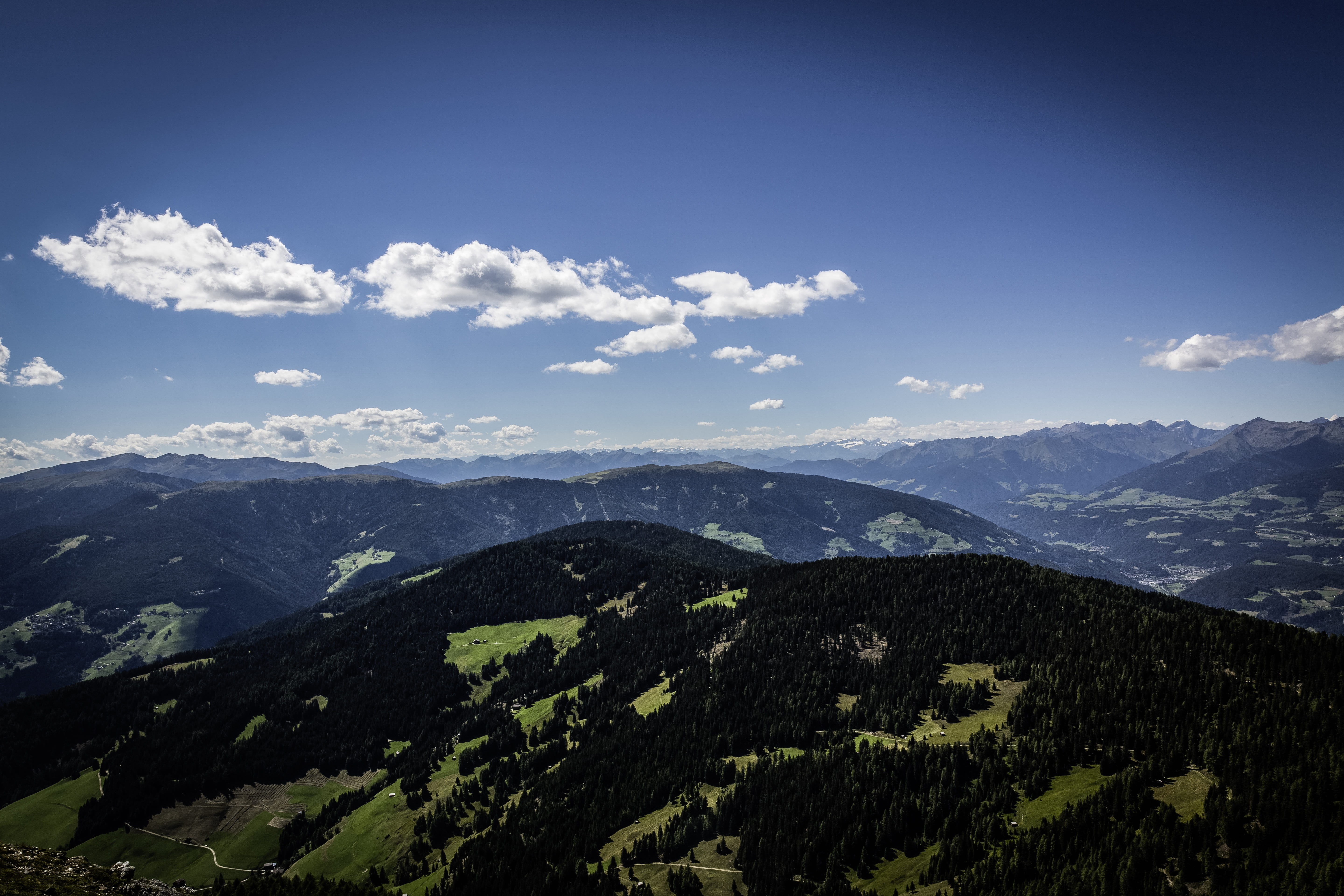 tranquility, plan de corones, blue, outdoors, idyllic, mountain ridge, more, non-urban scene, foresight, mountain, plateau, leisure, nature park, destination, HD Wallpaper