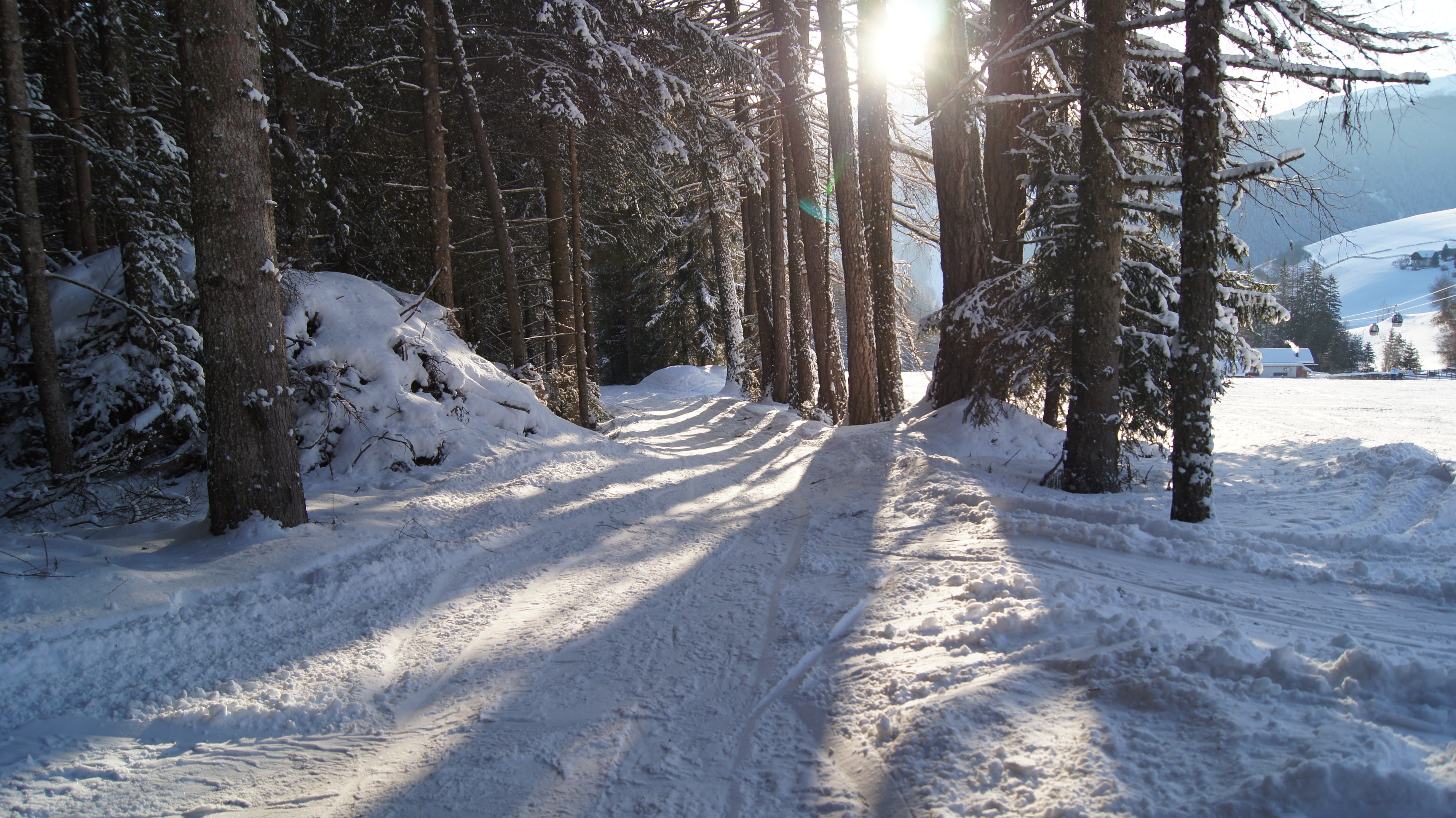 snow, Italy, art, Alps, hd, seasons, Winter, san, wood, nature, kronplatz, 4K, vigilio, san vigilio, HD Wallpaper
