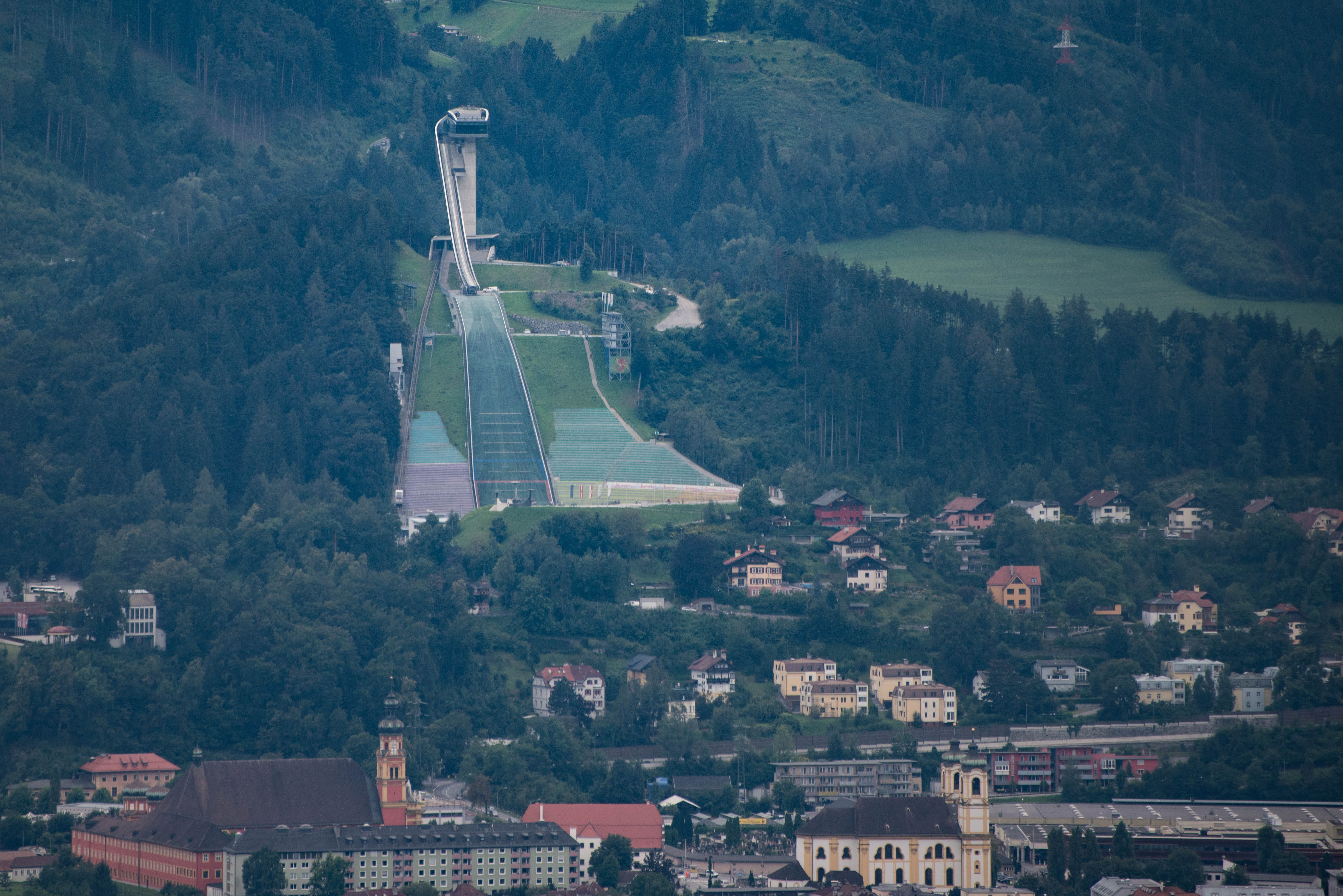 townscape, scenics - nature, residential district, innsbruck, the past, land, nature, built structure, architecture, plant, no people, tyrol, skisprungschanze, HD Wallpaper