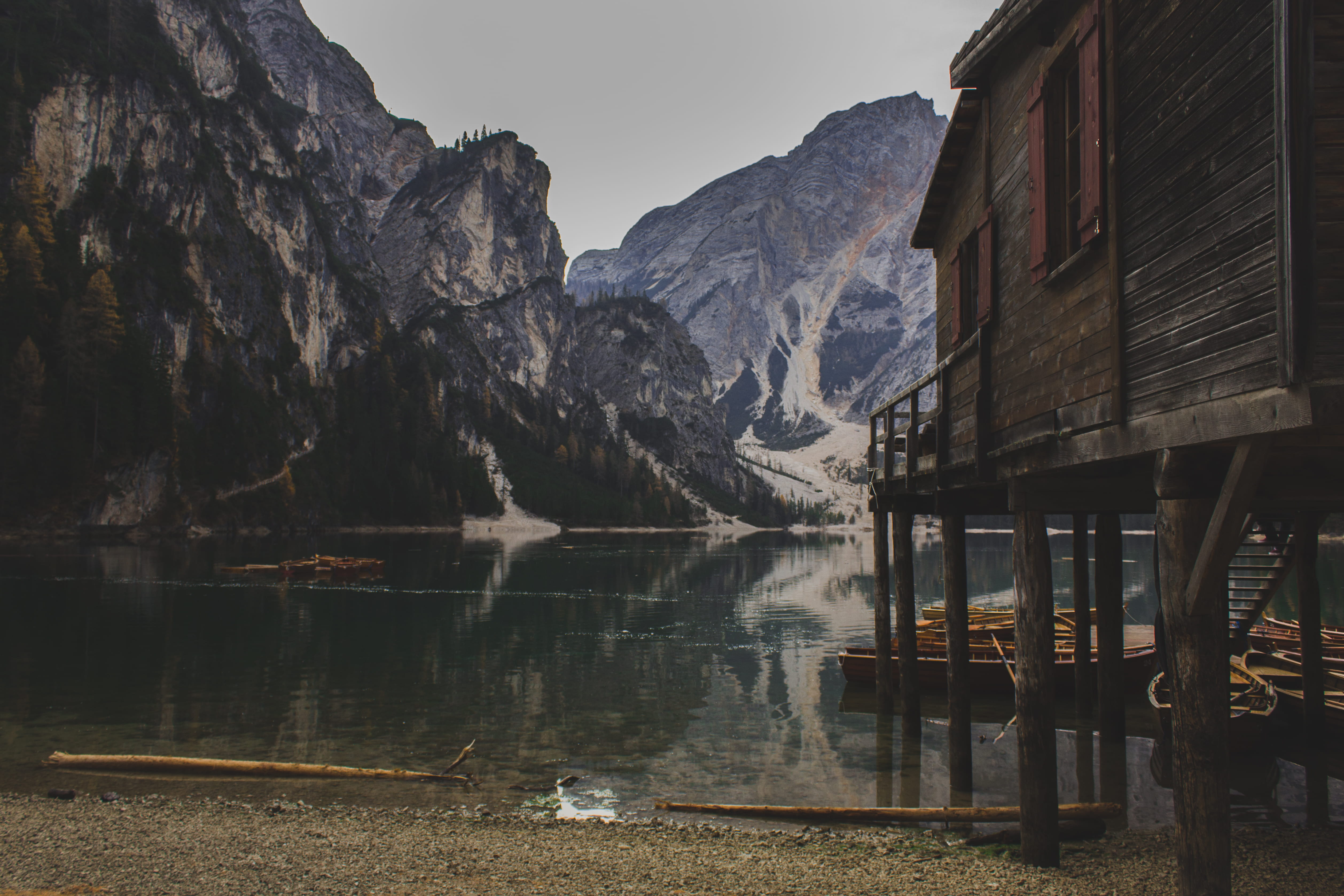 water, european Alps, travel Destinations, forest, rock - Object, mountain Range, scenics, lake, sky, lakeside, beauty In Nature, reflection, cabin, tranquil Scene, HD Wallpaper