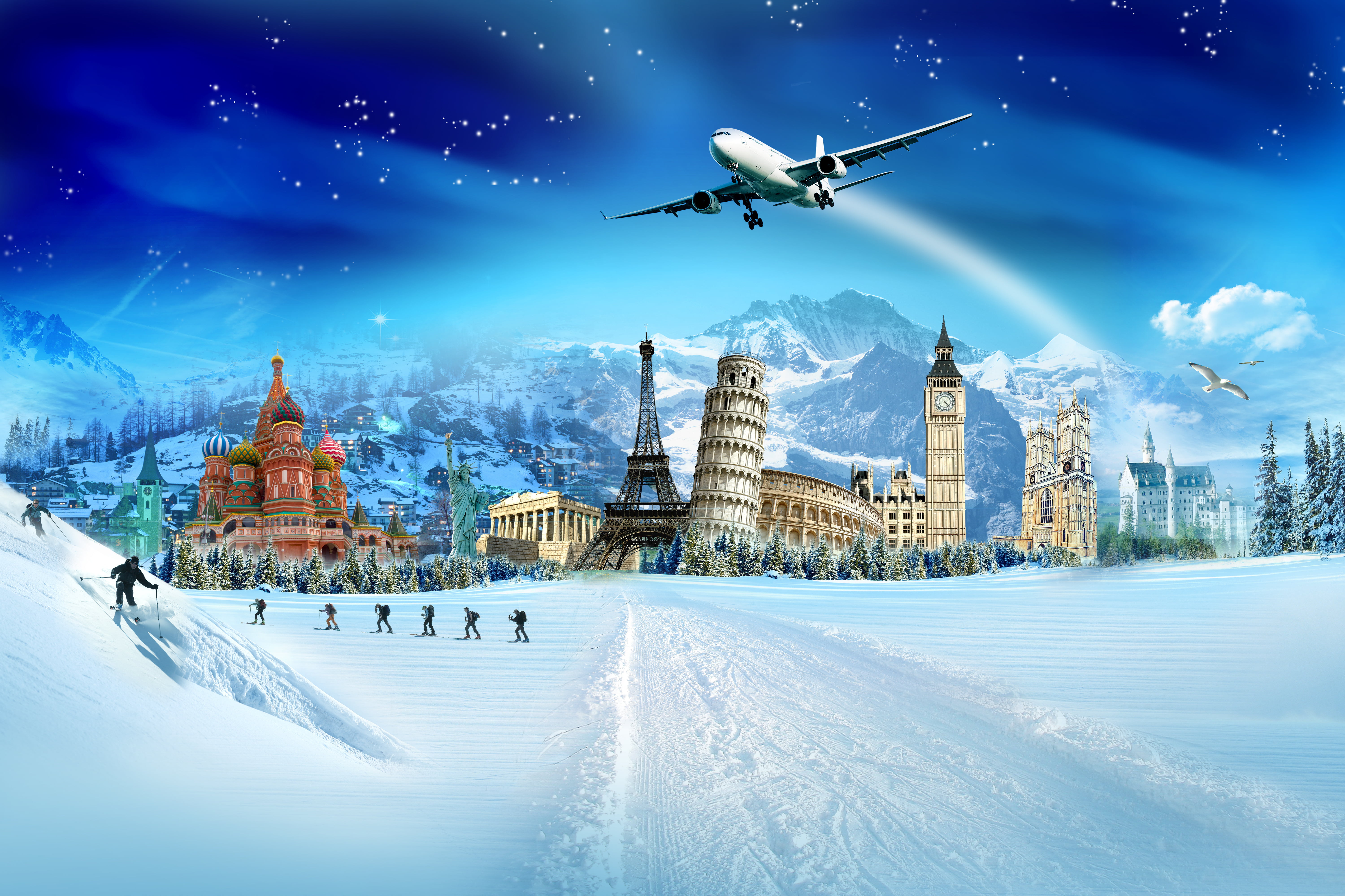 Colosseum, spirituality, holiday, airplane, 5K, flying, environment, snow, religion, window, people Traveling, mountain, mode of Transport, sky, nature, HD Wallpaper