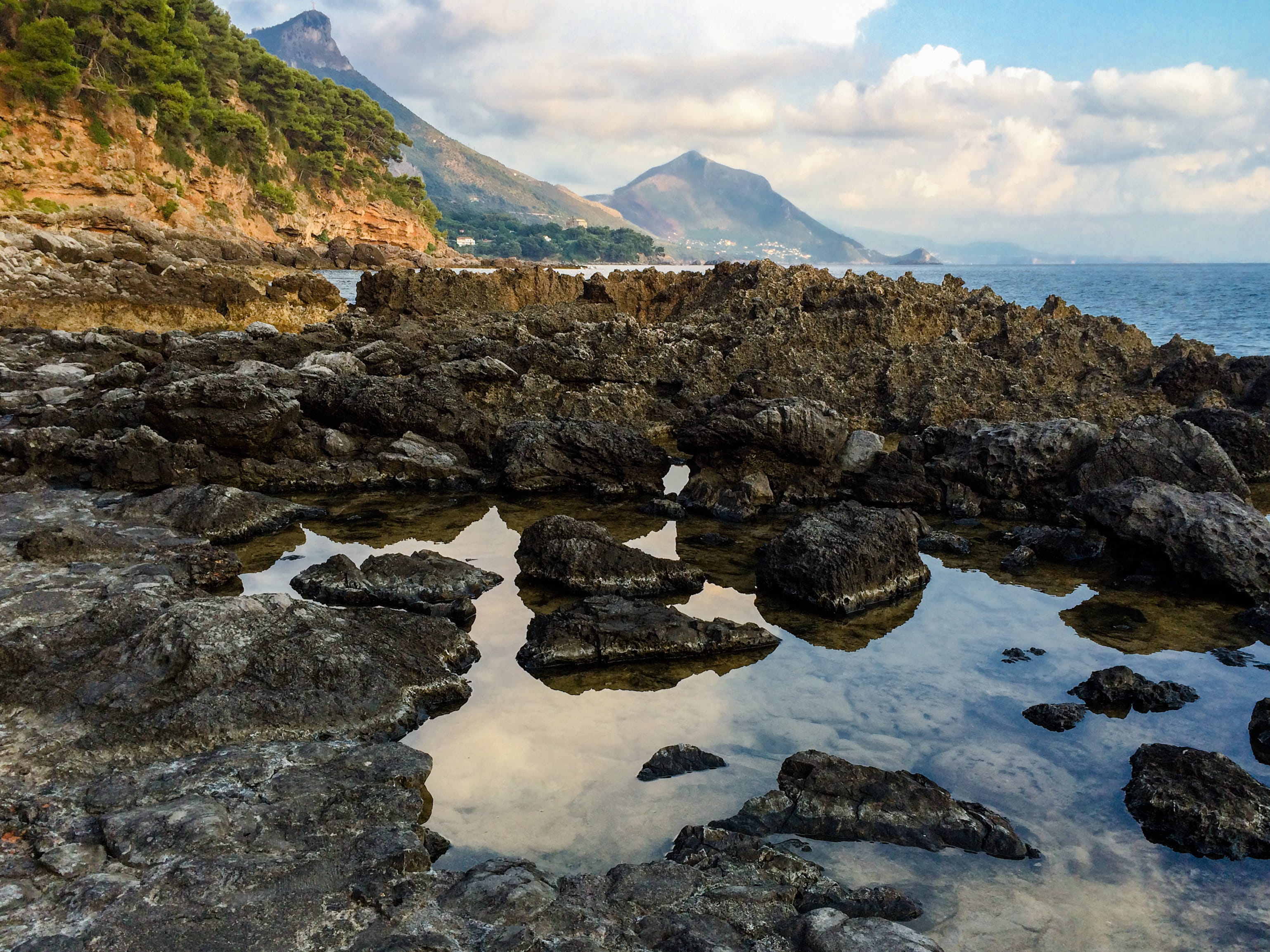 tranquil scene, solid, nature, water, beauty in nature, sea, rocks, the mediterranean sea, volcanic, summer, rock - object, christ, idyllic, rock, land, HD Wallpaper