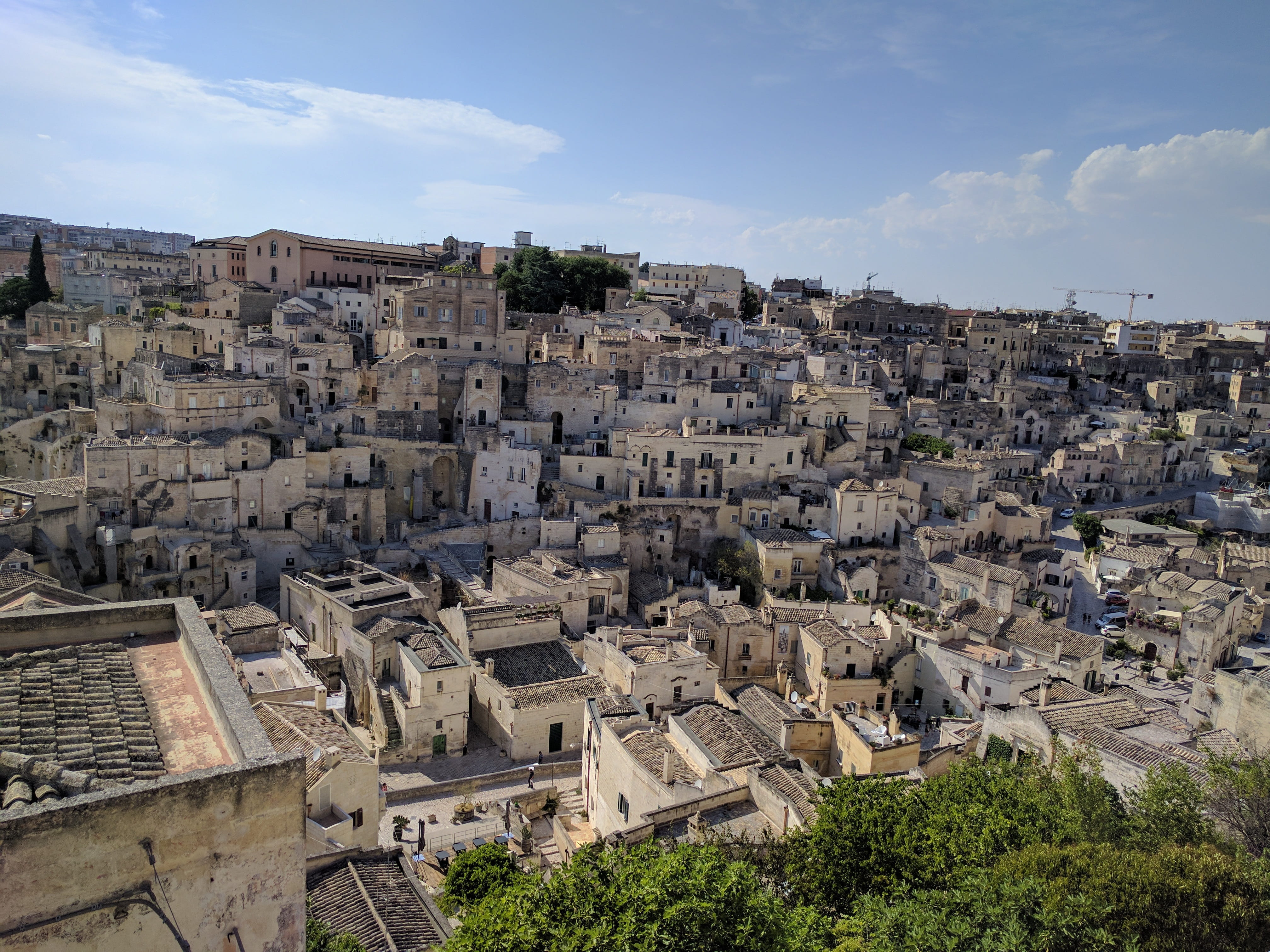 sky, ancient civilization, architecture, italy, history, building, archaeology, the past, cityscape, matera, building exterior, 4K, sassi, outdoors, big city, HD Wallpaper