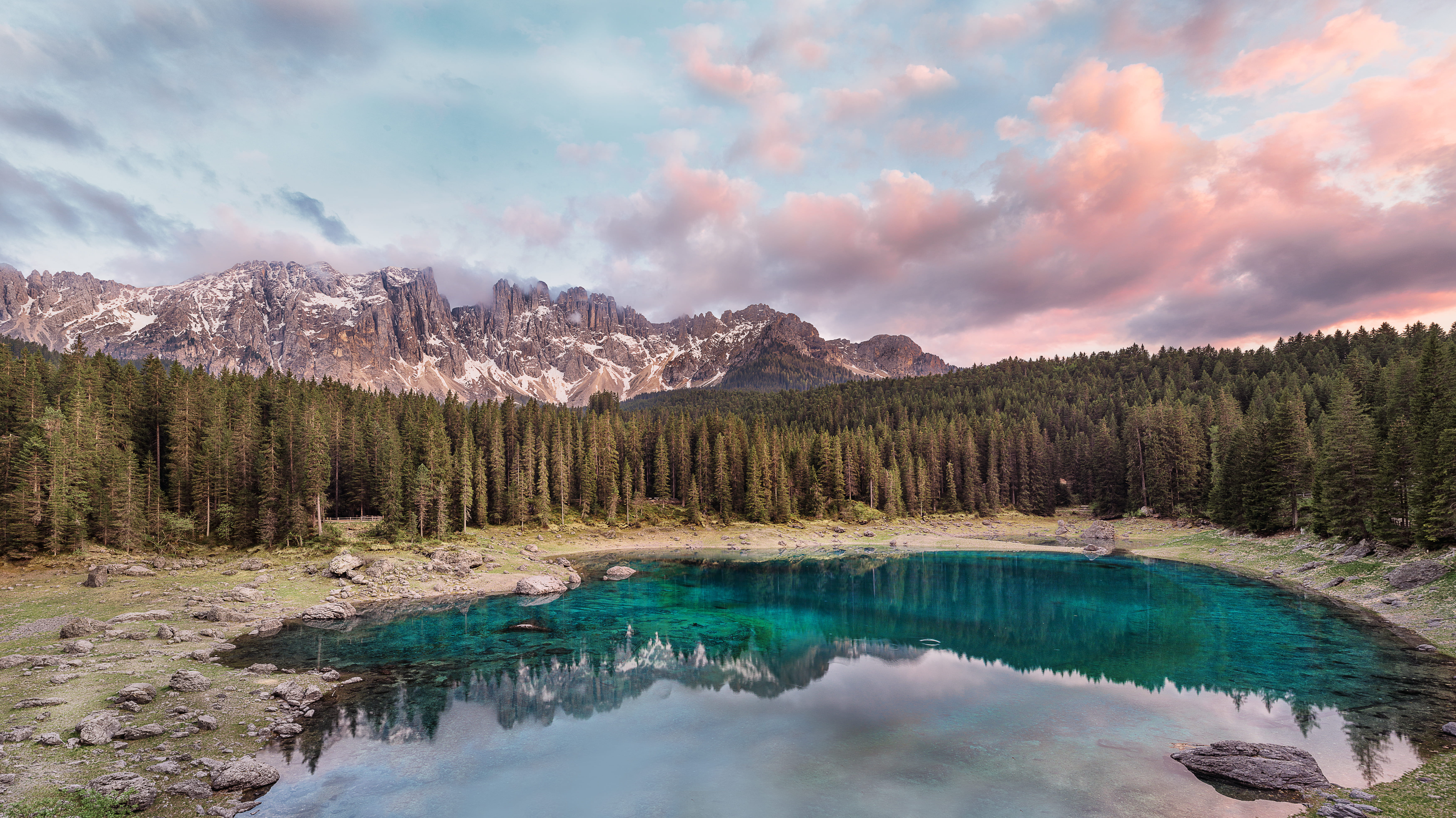 mountain range, near, sky, no people, 5K, leafed, tree, daytime, mountain, trees, cloud - sky, land, beauty in nature, plant, coniferous tree, pine woodland, HD Wallpaper